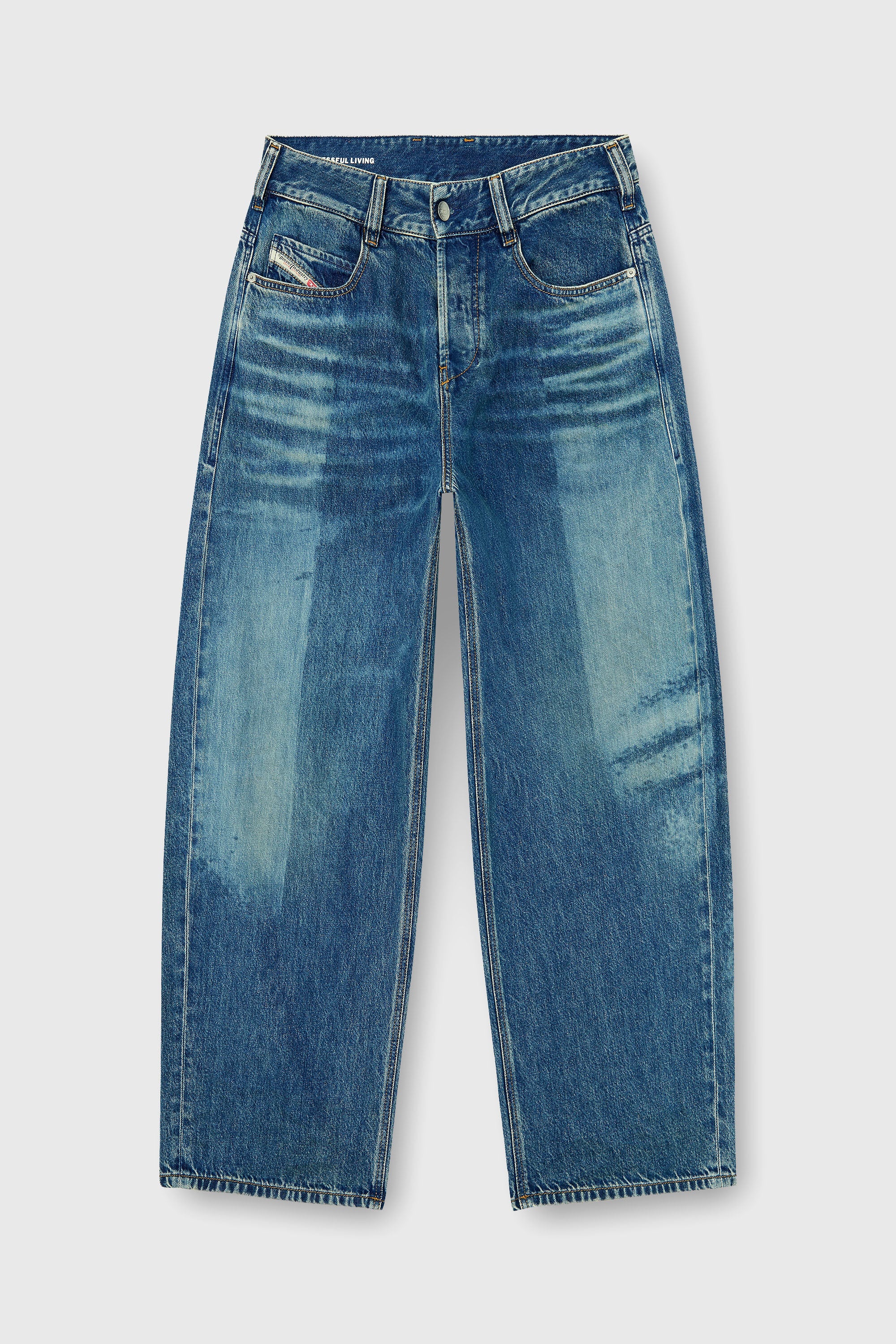 Diesel - Unisex's Relaxed Jeans 1997 D-Enim-M 09P52, ダークブルー - 8