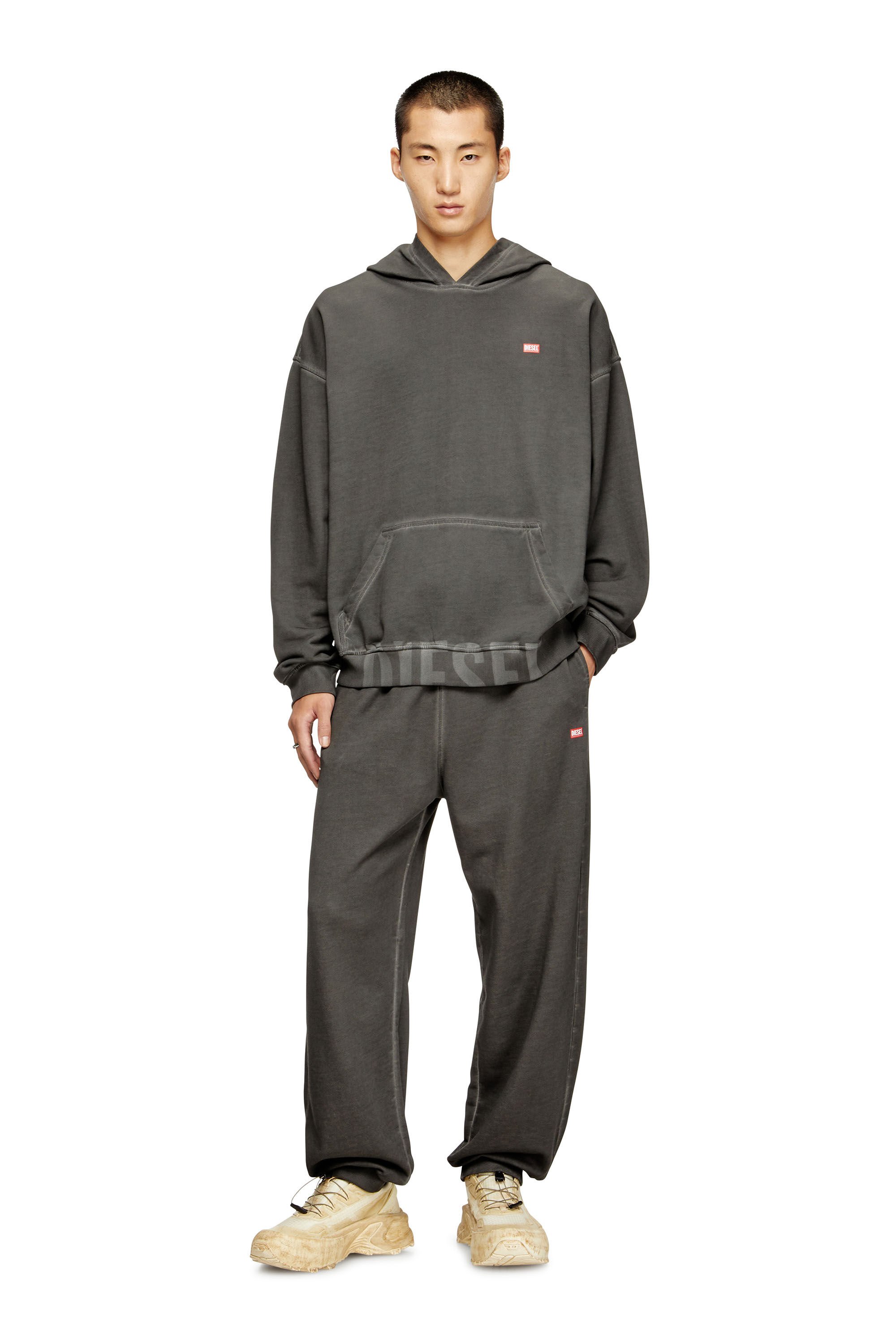 Diesel - S-BOXT-HOOD-T4, Male's プルオーバーパーカー in ダークグレー - 1