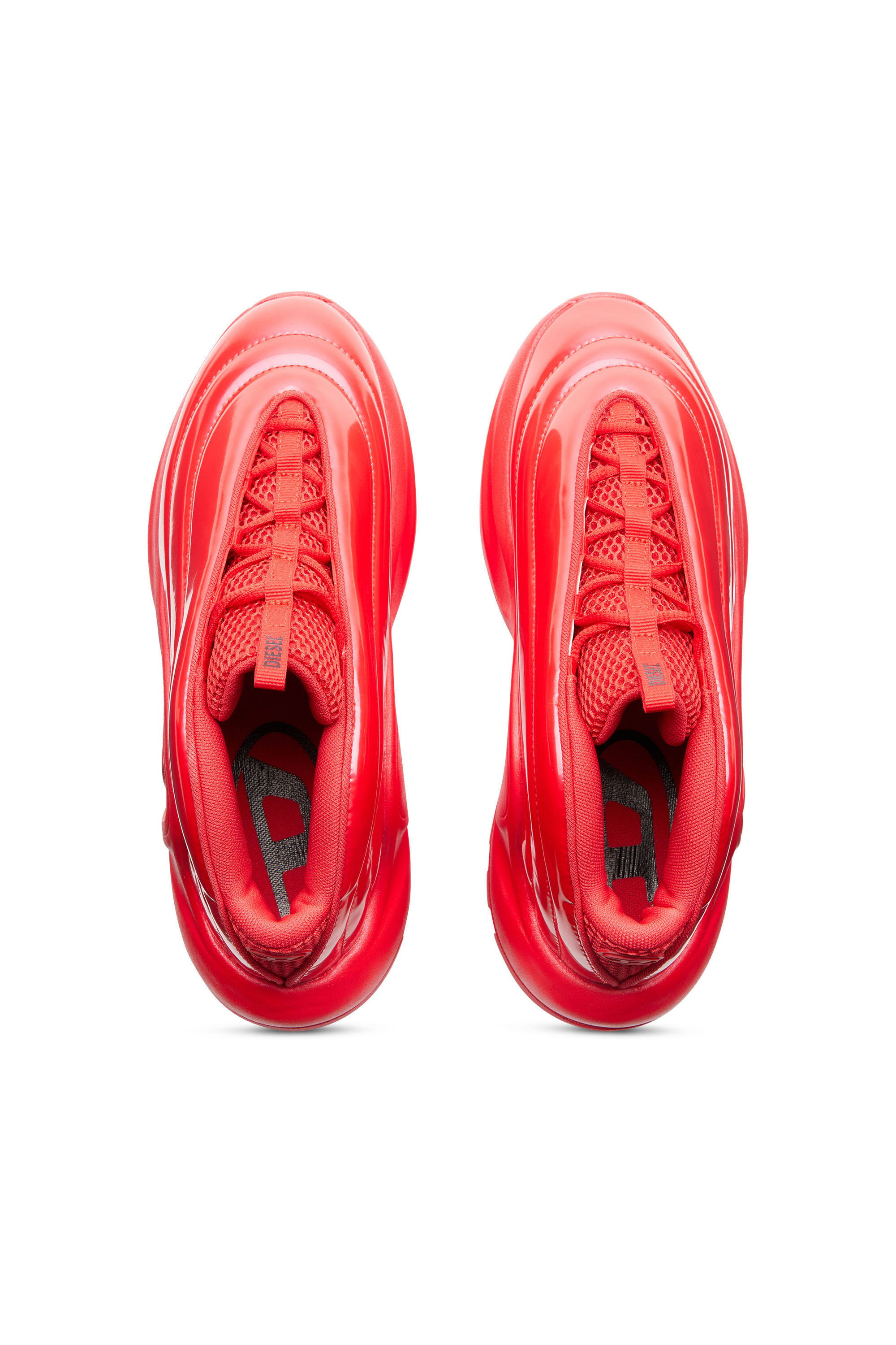 Diesel - S-D-RUNNER X, Unisex's S-D-Runner-Slip-on sneakers with Oval D instep in レッド - 4