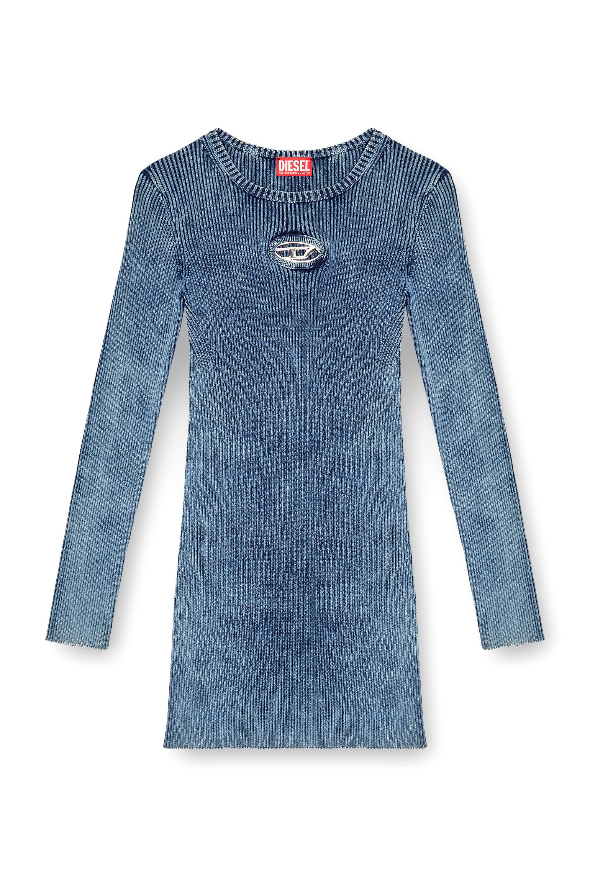 Diesel - M-ANCHORAGE-LS, Female's ニットドレス in ブルー - 2