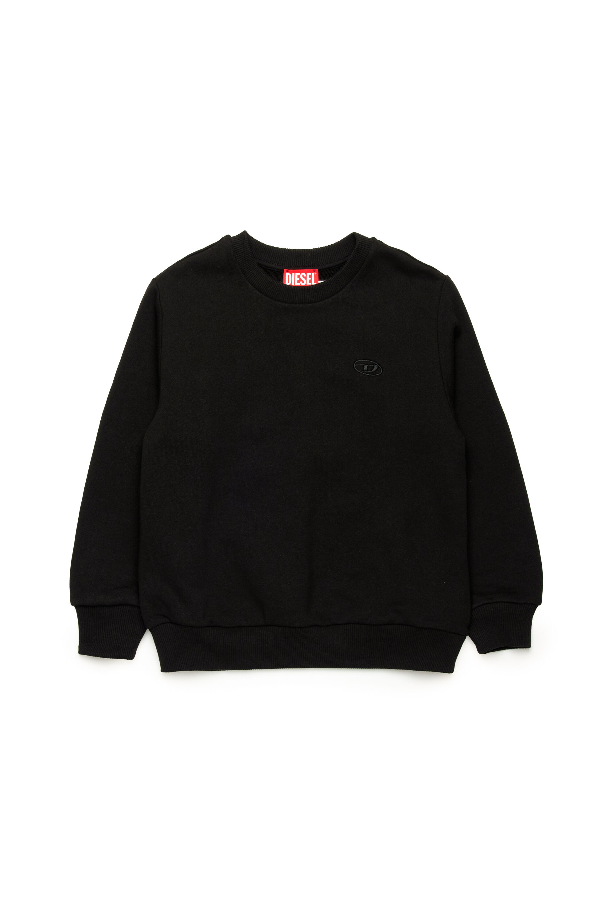 Diesel - SROBMEGOVALD OVER, Male's Sweatshirt with mega Oval D embroidery in ブラック - 1