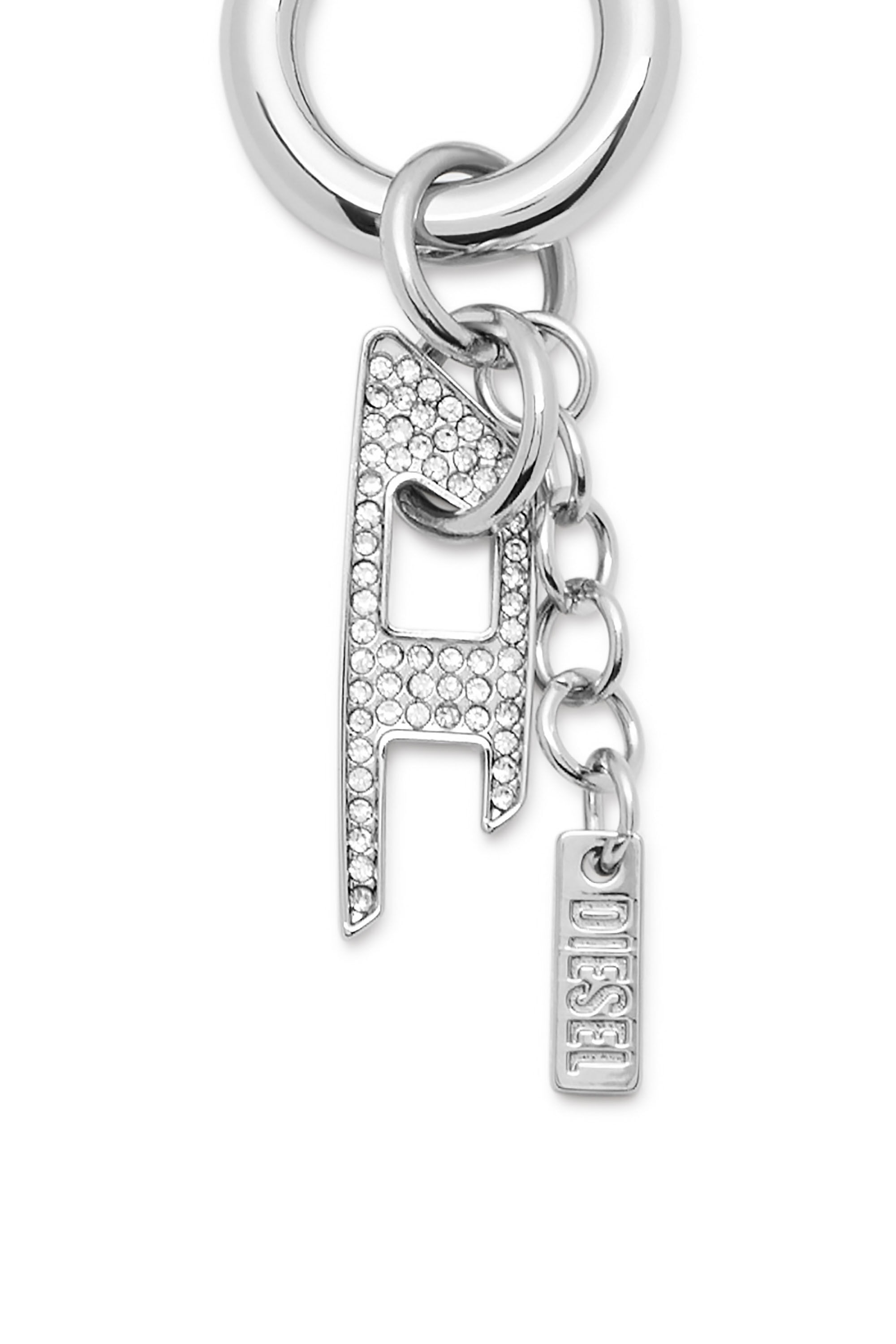 Diesel - CHARM-D, Unisex's Charm with rhinestone D charm in シルバー - 2