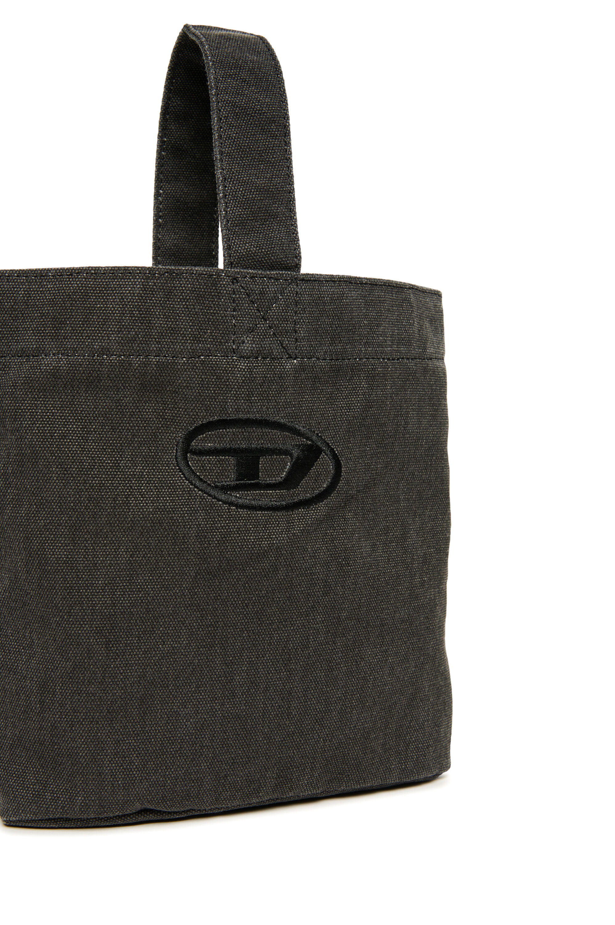 Diesel - WMATTIS, Female's Canvas bucket bag with Oval D embroidery in ブラック - 4