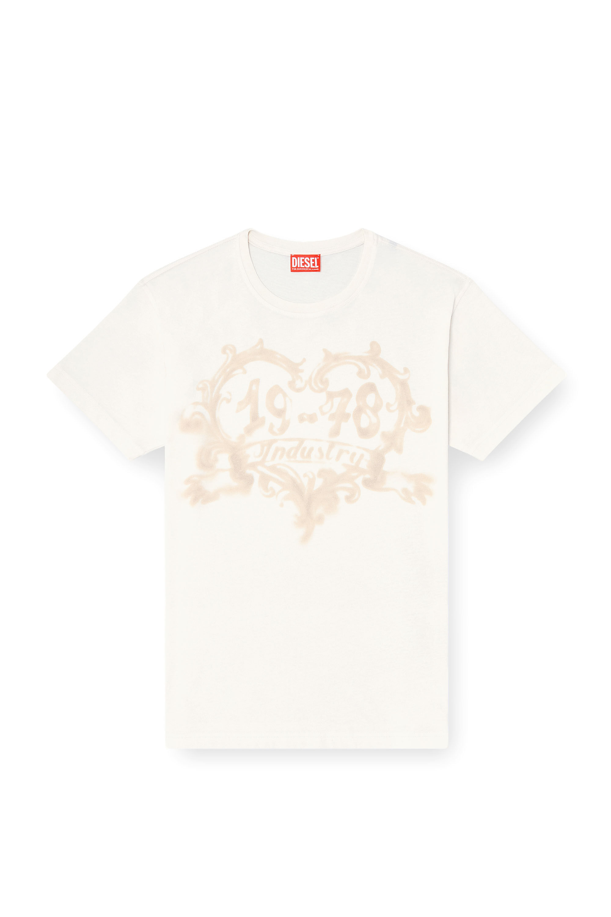 Diesel - T-NORMY-AA4, Female's Tシャツ in ホワイト/ピンク - 2