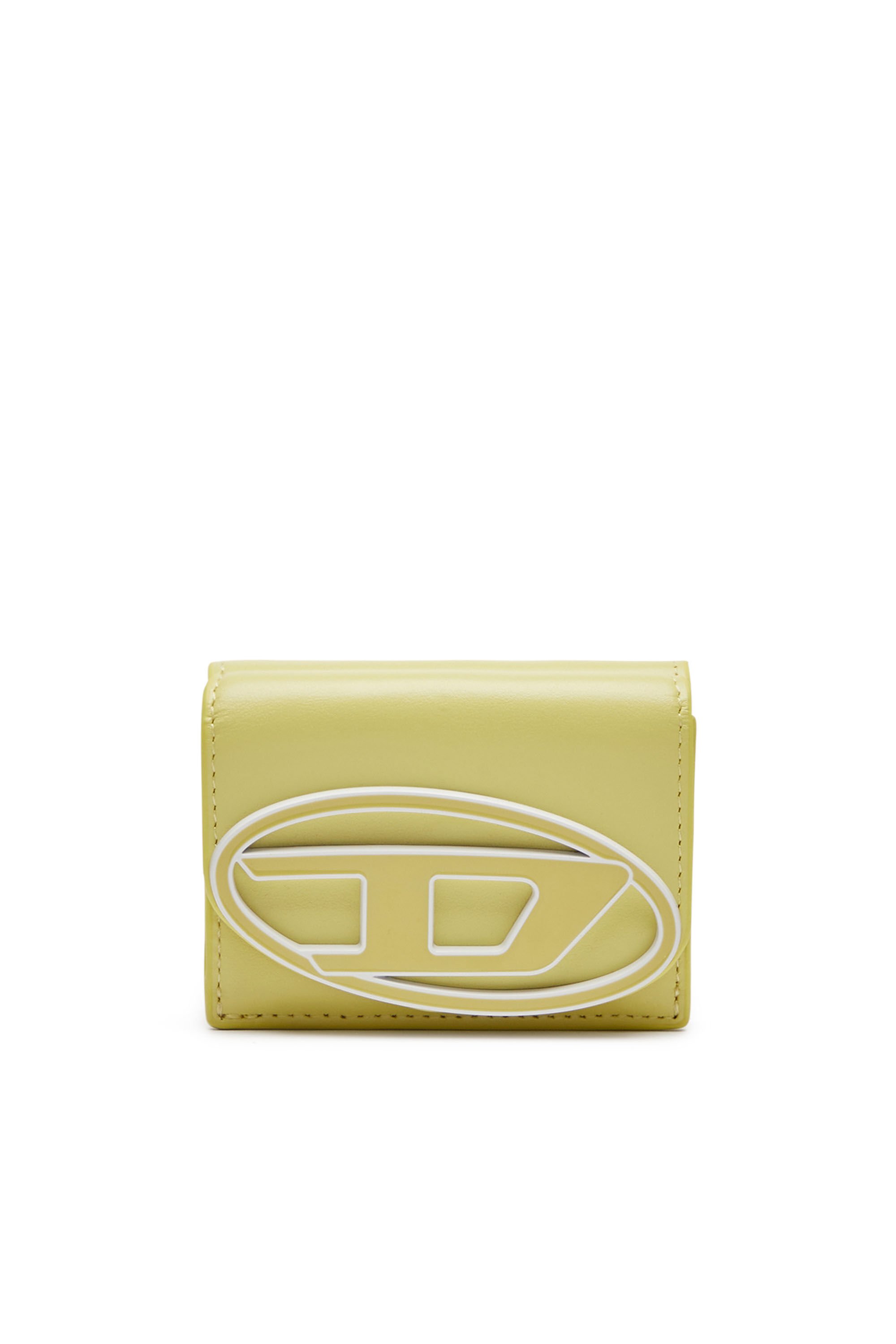 Diesel - 1DR TRI FOLD COIN XS II, Female's Tri-fold wallet in pastel leather in イエロー - 1