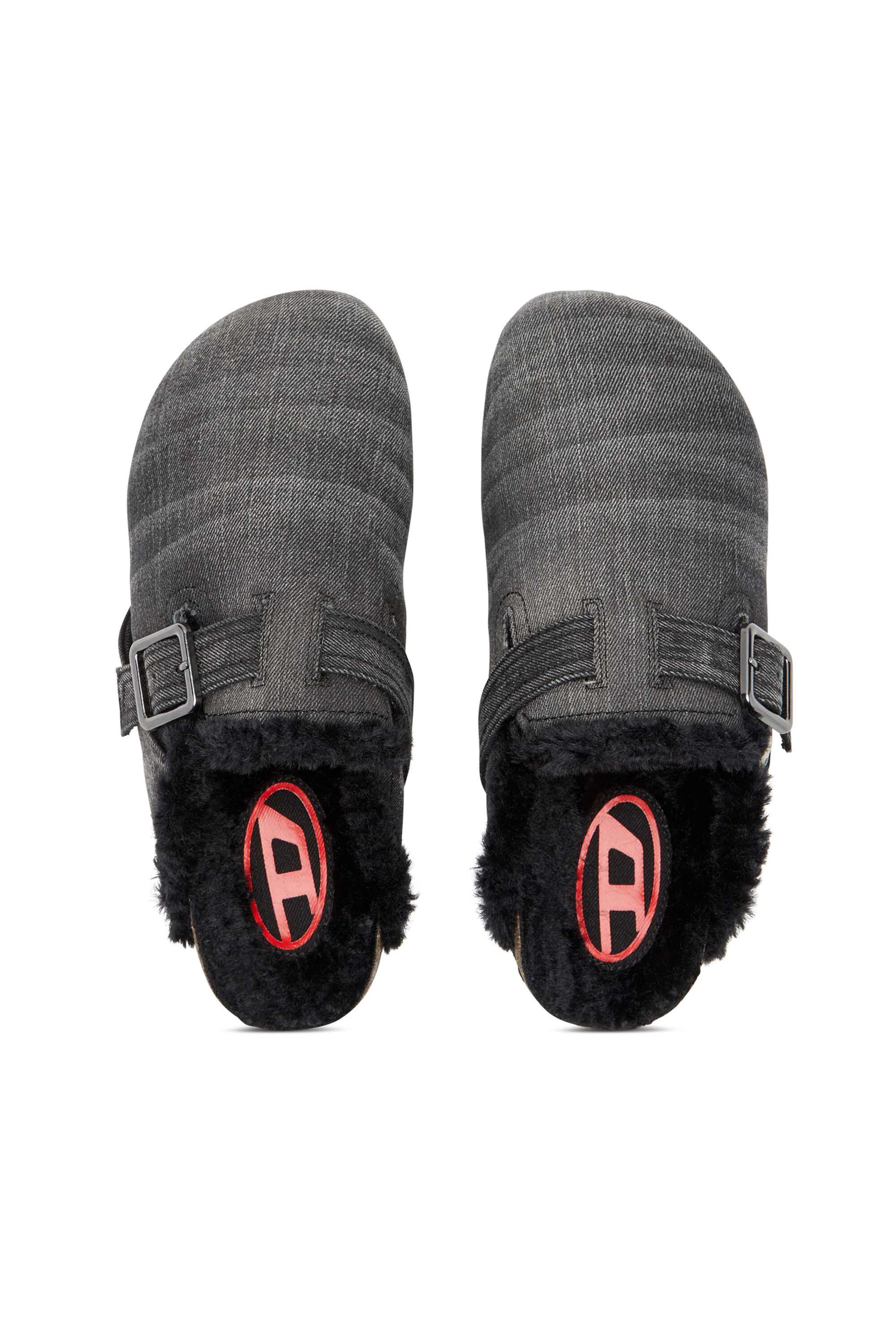 Women's D-Woodstock: Denim kitten heel mules | Black | Diesel