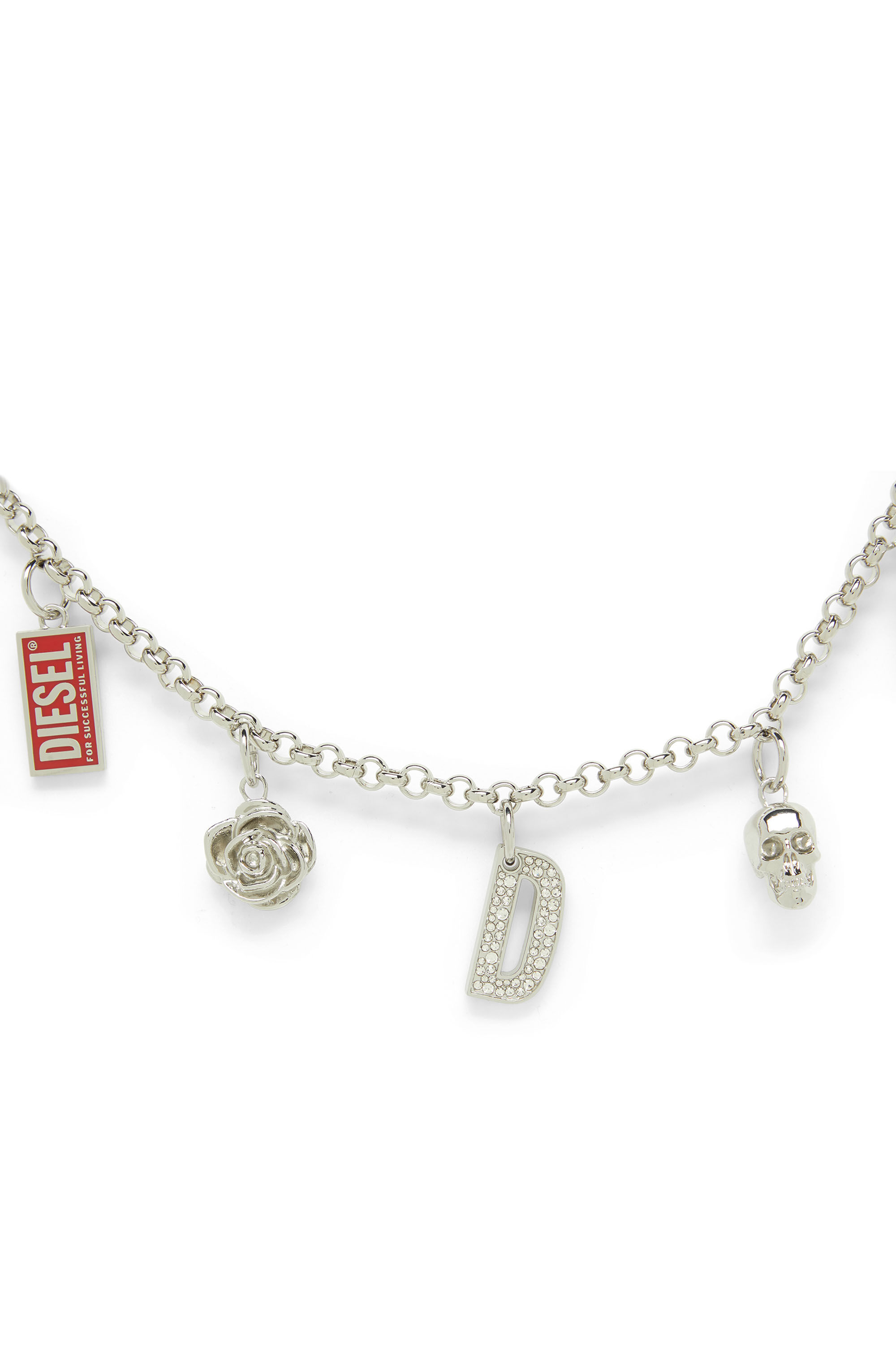 Diesel - CHAIN-D II S, Female's チェーンチャーム in シルバー - 3