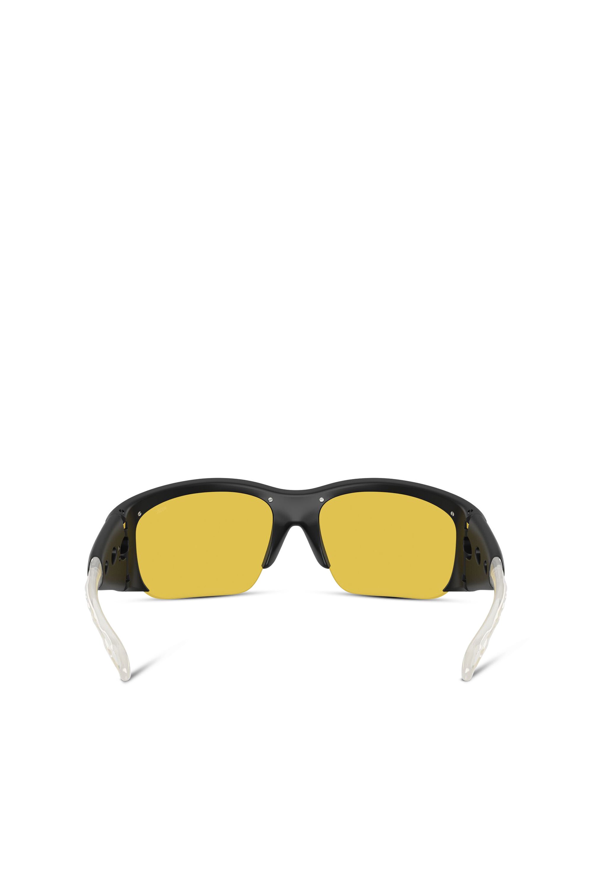 Diesel - 0DL3016U, Unisex's Wrap-around shape sunglasses in ベージュ/イエロー - 3