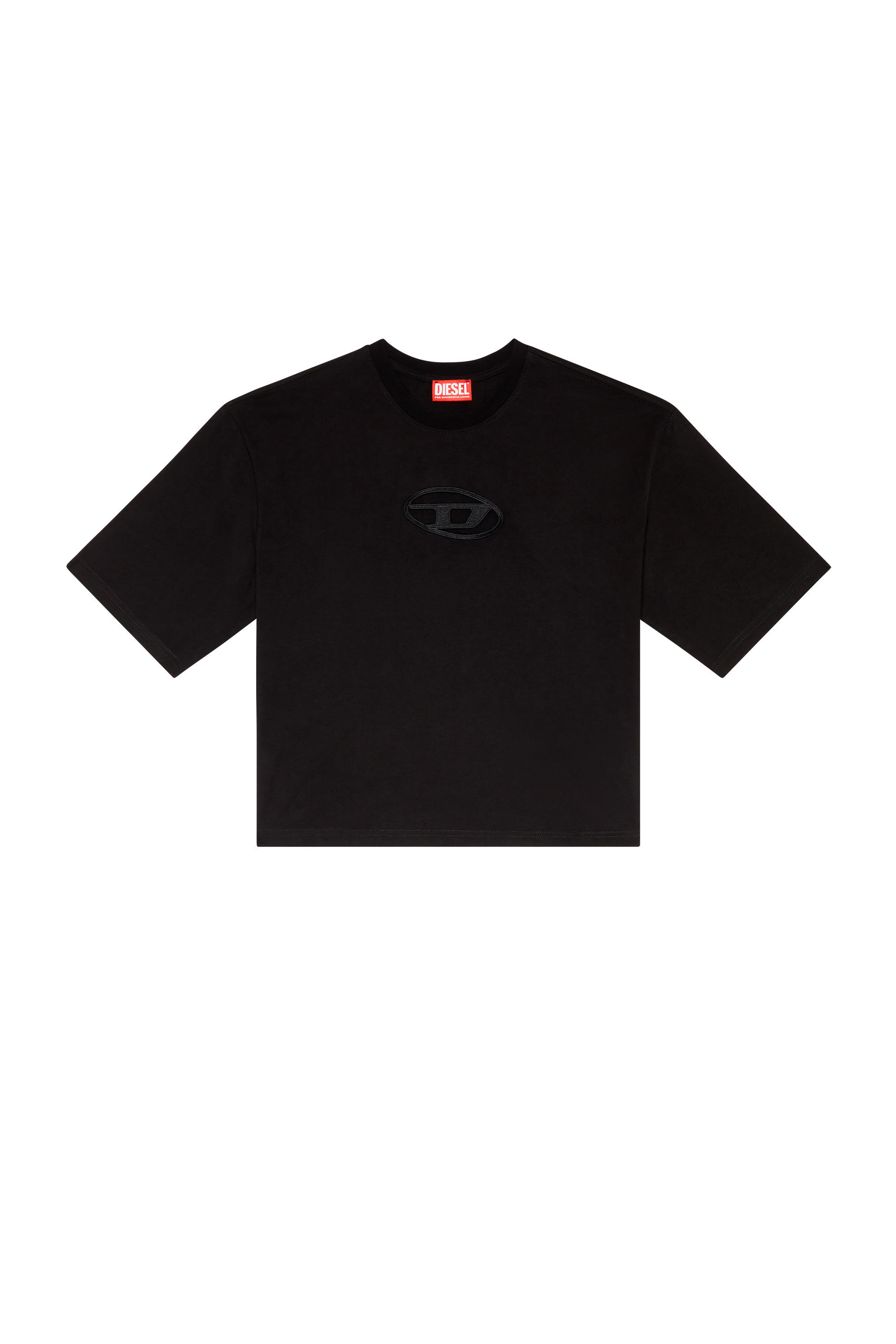 Diesel ウィメンズ Tシャツ エンブロイダリーD ボクシー Tシャツ