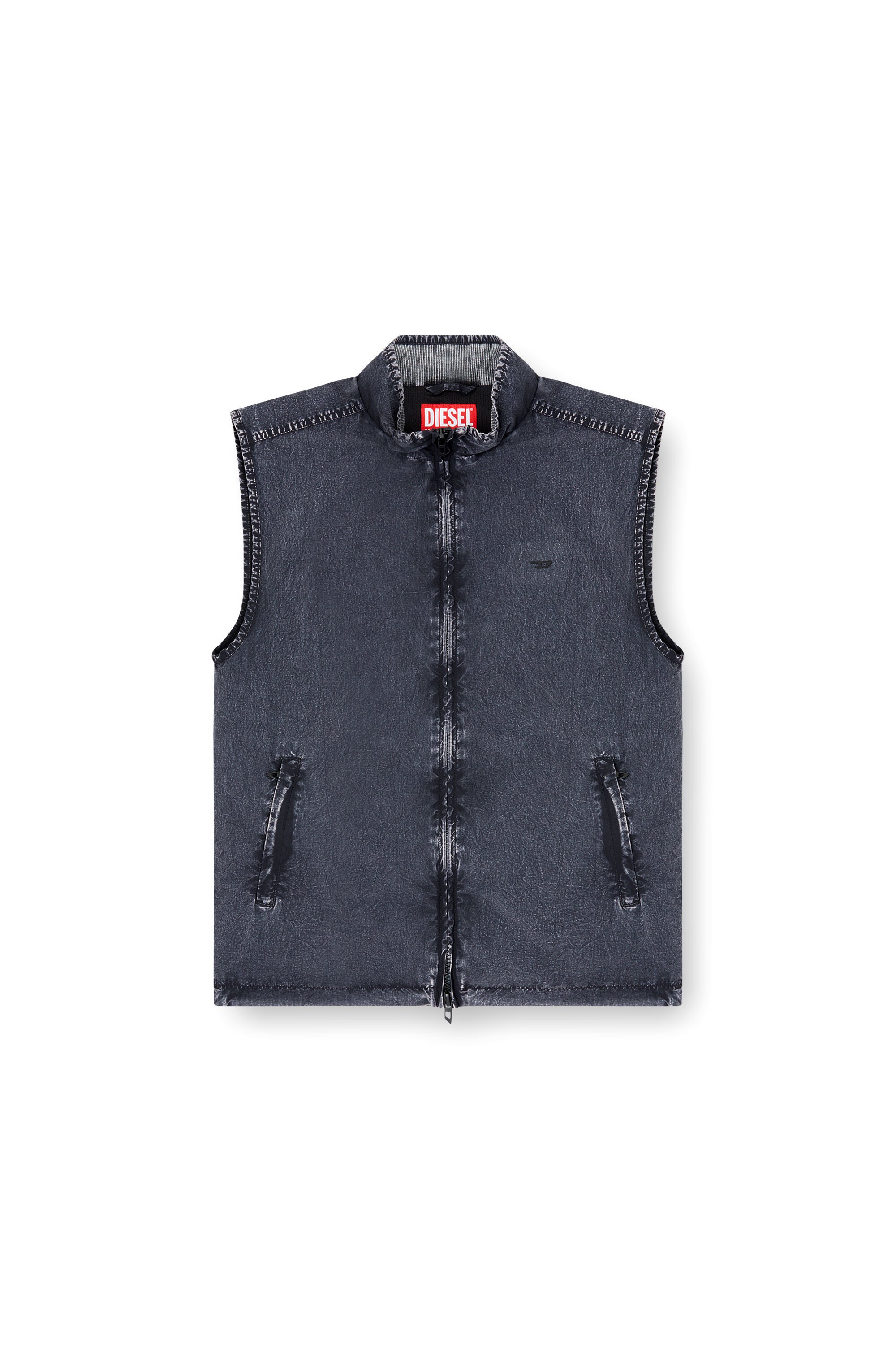 Diesel - J-ERB, Male's Vest in recycled nylon taslan in ダークブルー - 2