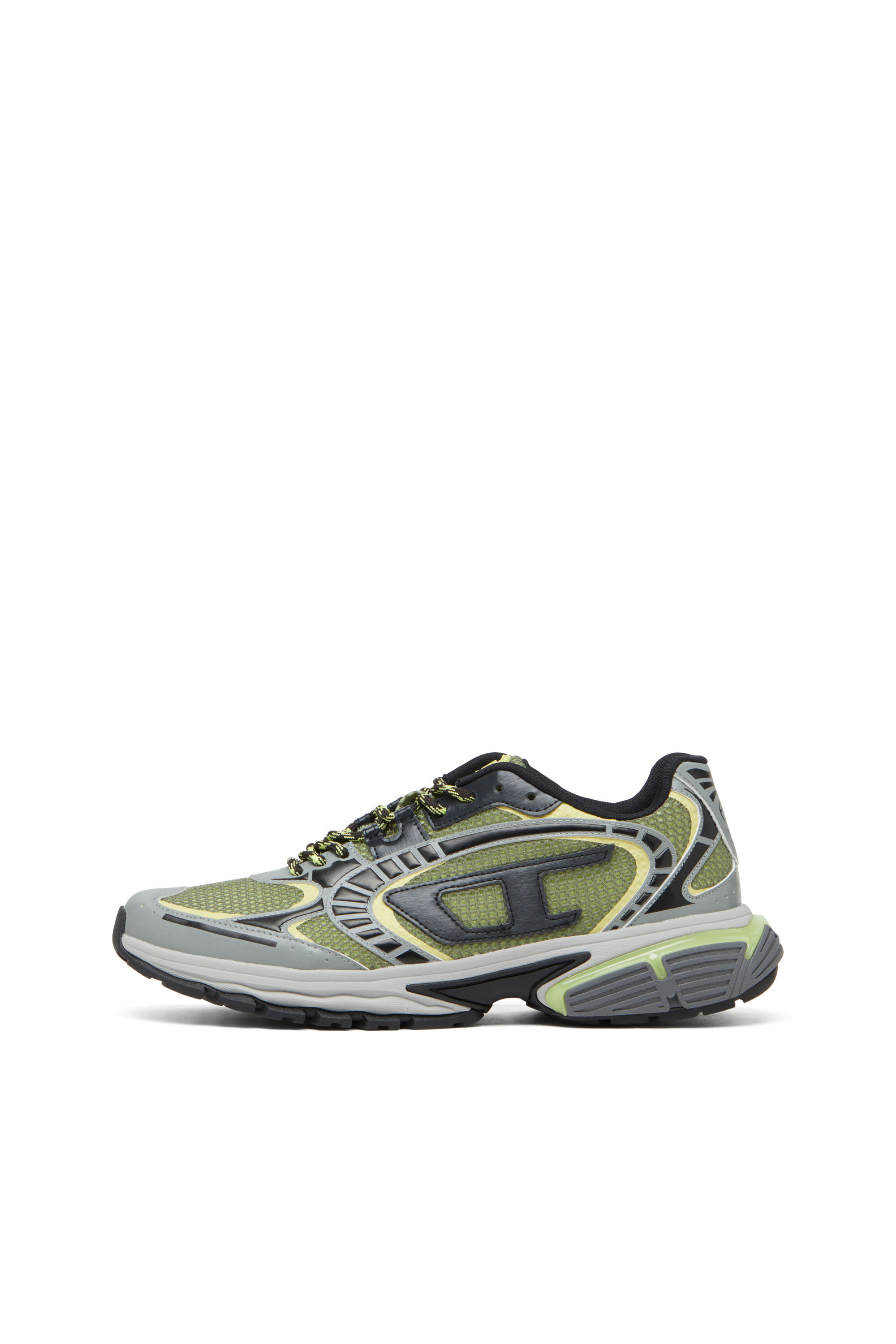 Diesel - S-PRO-V-DENSE LOW, Male's S-Pro-V-Dense-Mesh sneakers with Oval D logo in グレー/グリーン - 8