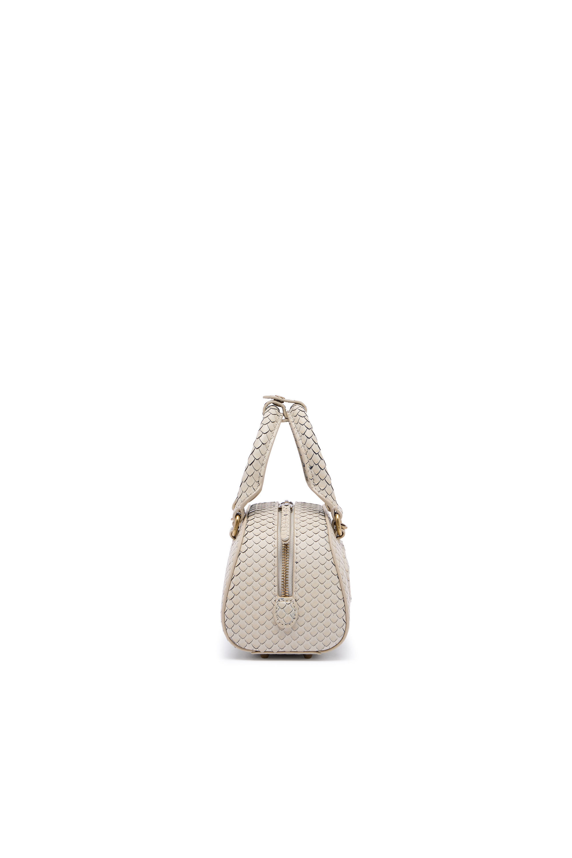 Diesel - 1DR DOME CROSSBODY, Female's 1DR Dome-Mini bowling bag in snake-effect leather in ベージュ - 4