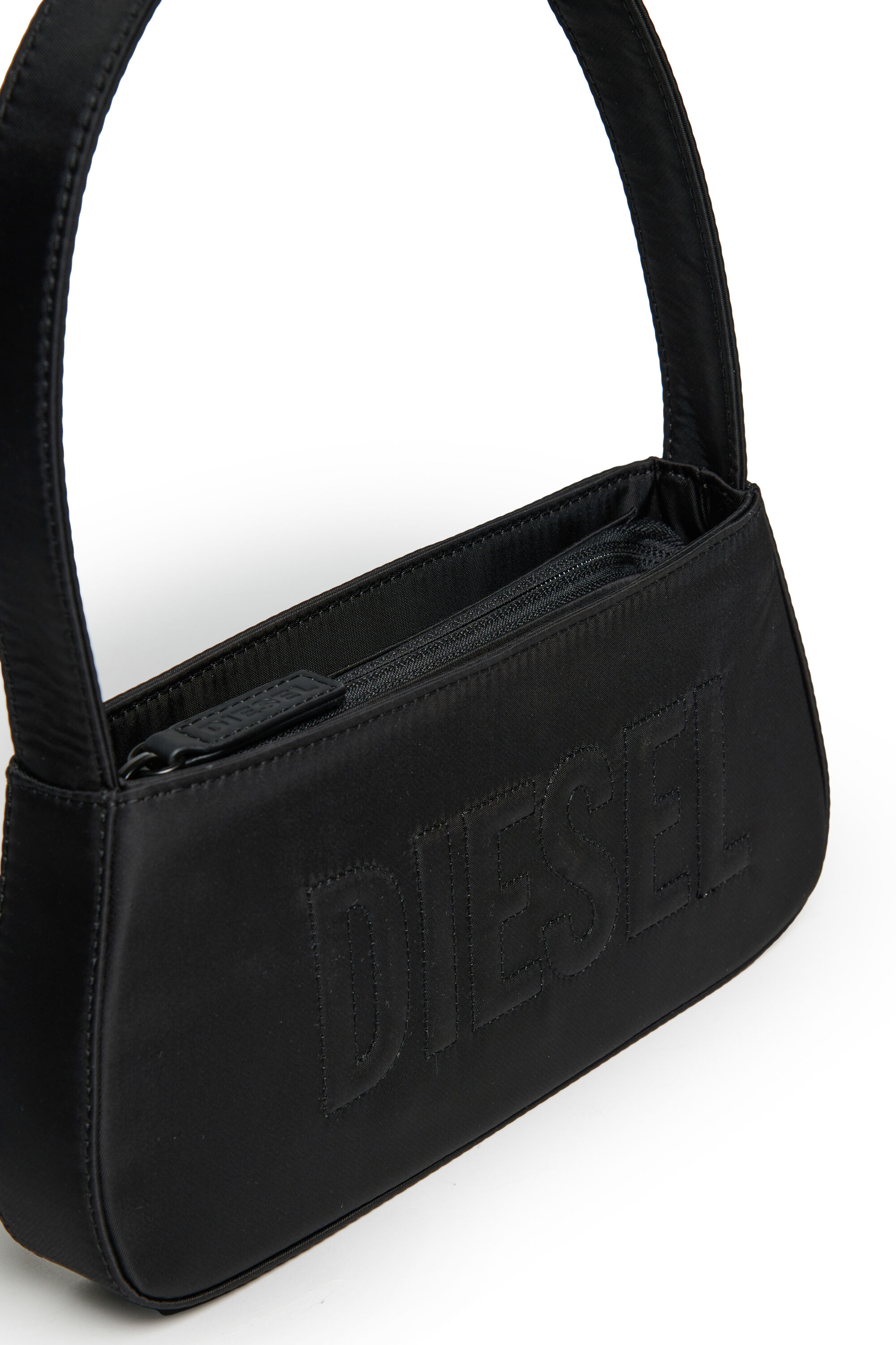 DIESEL ブラック ラバー ビッグロゴ ハンドバッグ 21896570_51940753_1000.jpg