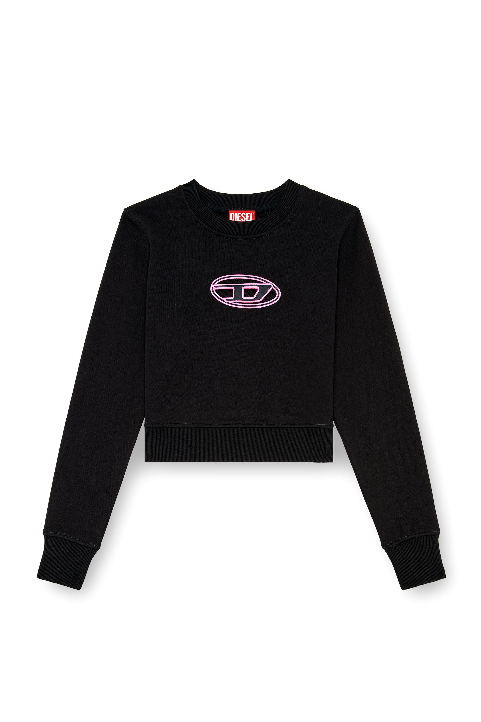 Diesel - F-SLIMMY-OD, Female's スウェット in ブラック/ピンク - 2