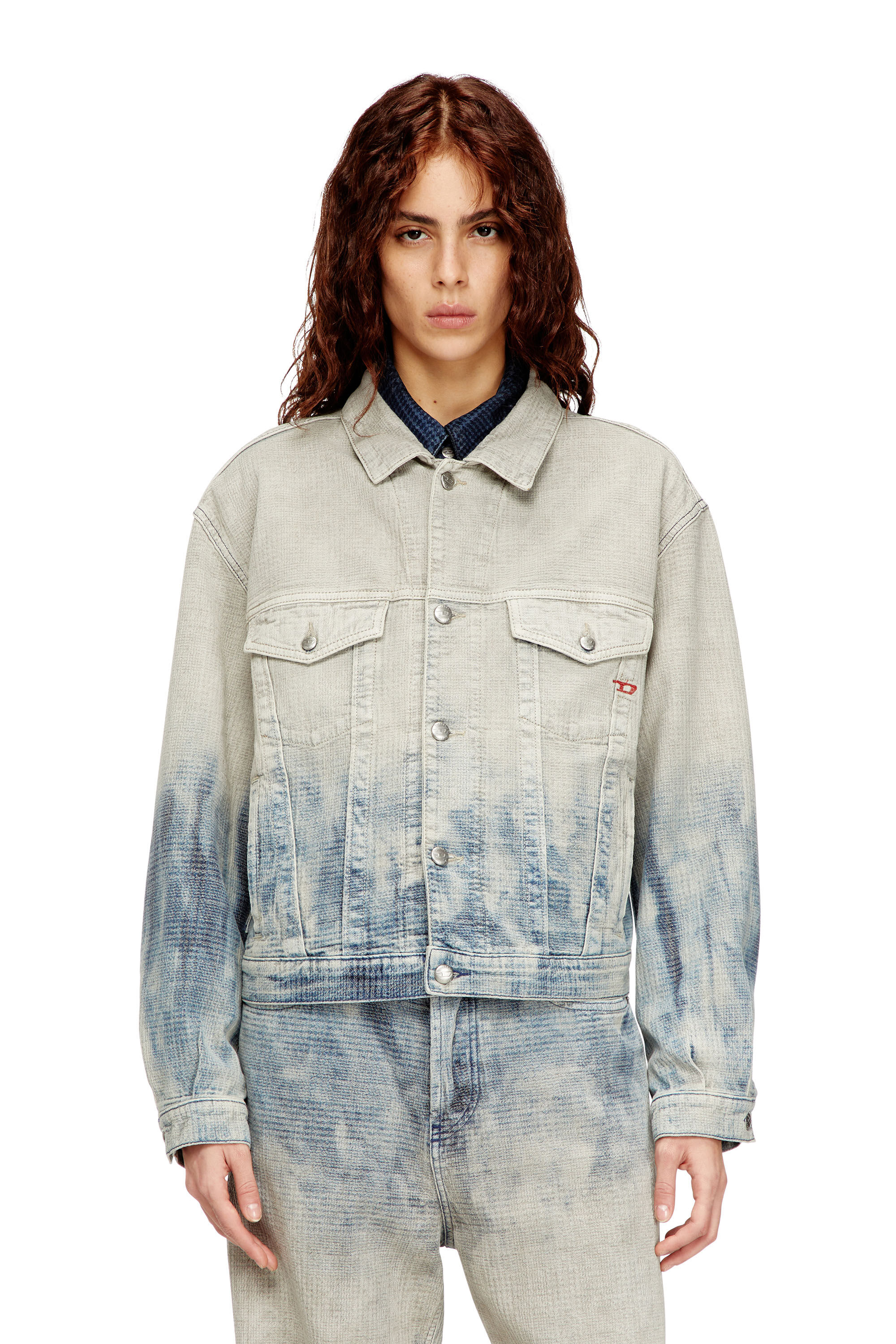 ✨現行モデル✨ 24AW DIESEL D-Calur デニムジャケット Dロゴ D-RANGER デニムジャケット｜マルチカラー｜ウィメンズ｜DIESEL