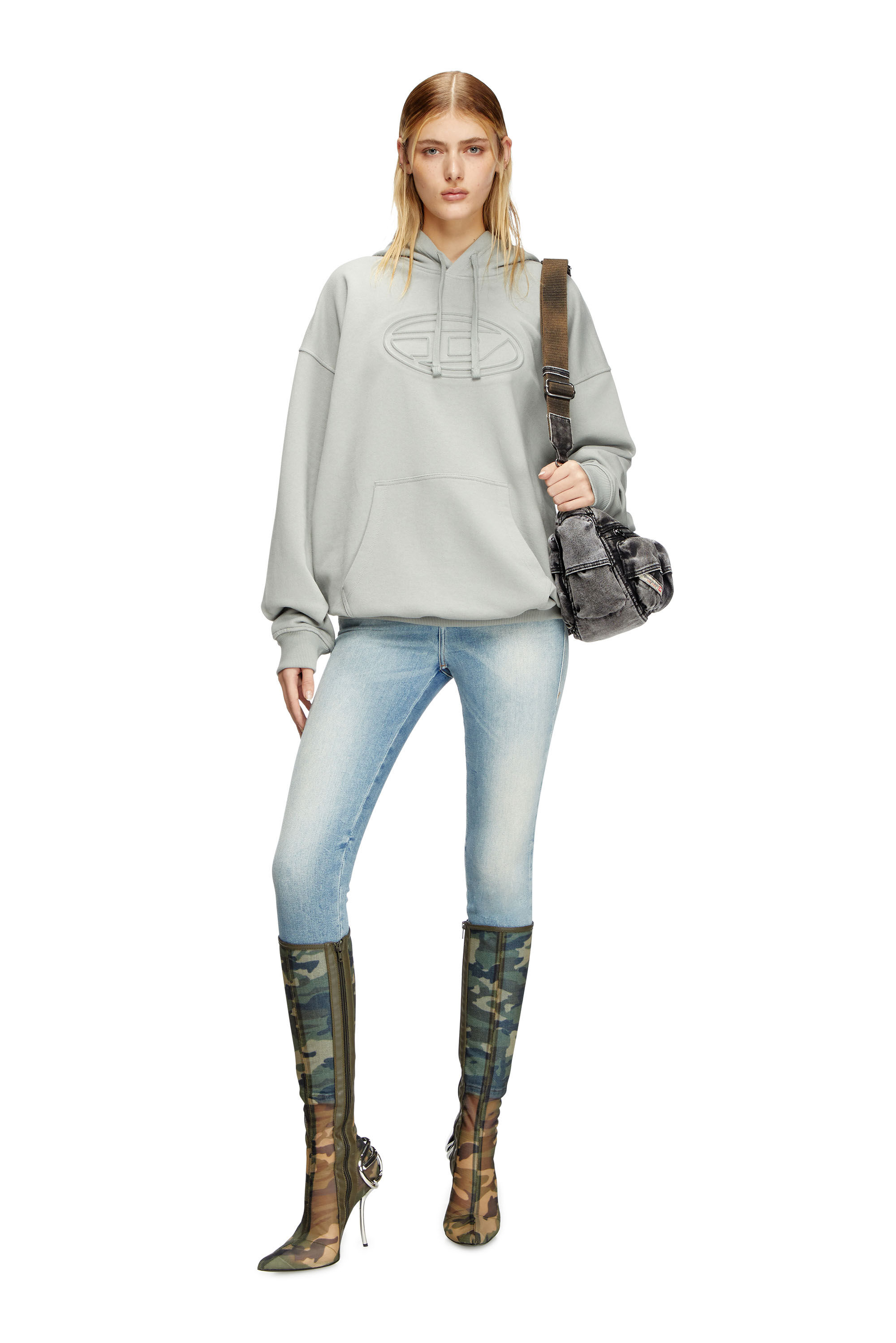 S-UMMER-BIGOVAL プルオーバースウェット｜グレー｜メンズ｜DIESEL