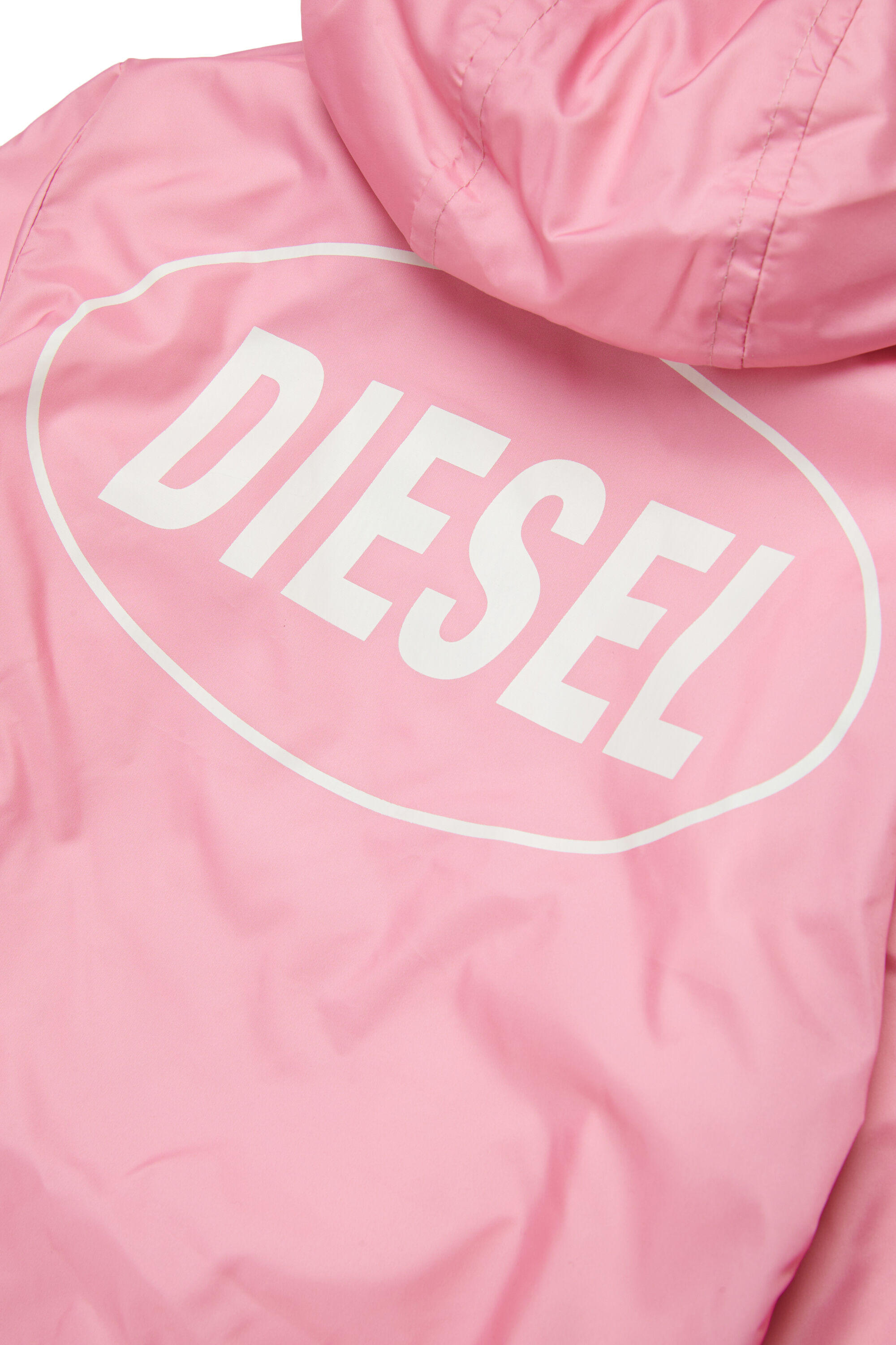 Diesel - JFLOGGYB, Unisex's フード付きジャケット in ピンク / ホワイト - 4