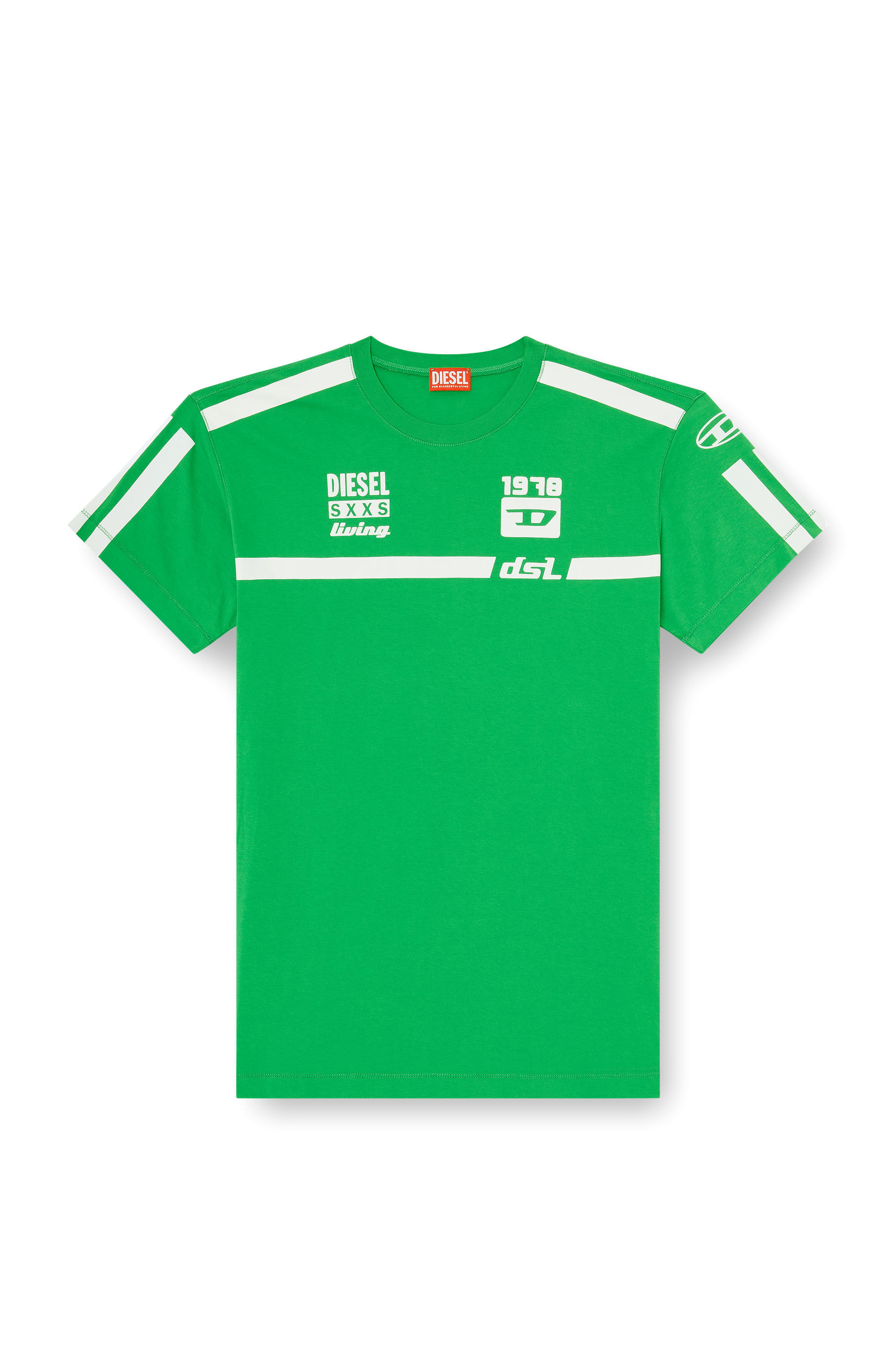 Diesel - T-NORM-V12, Male's Tシャツ in グリーン - 2