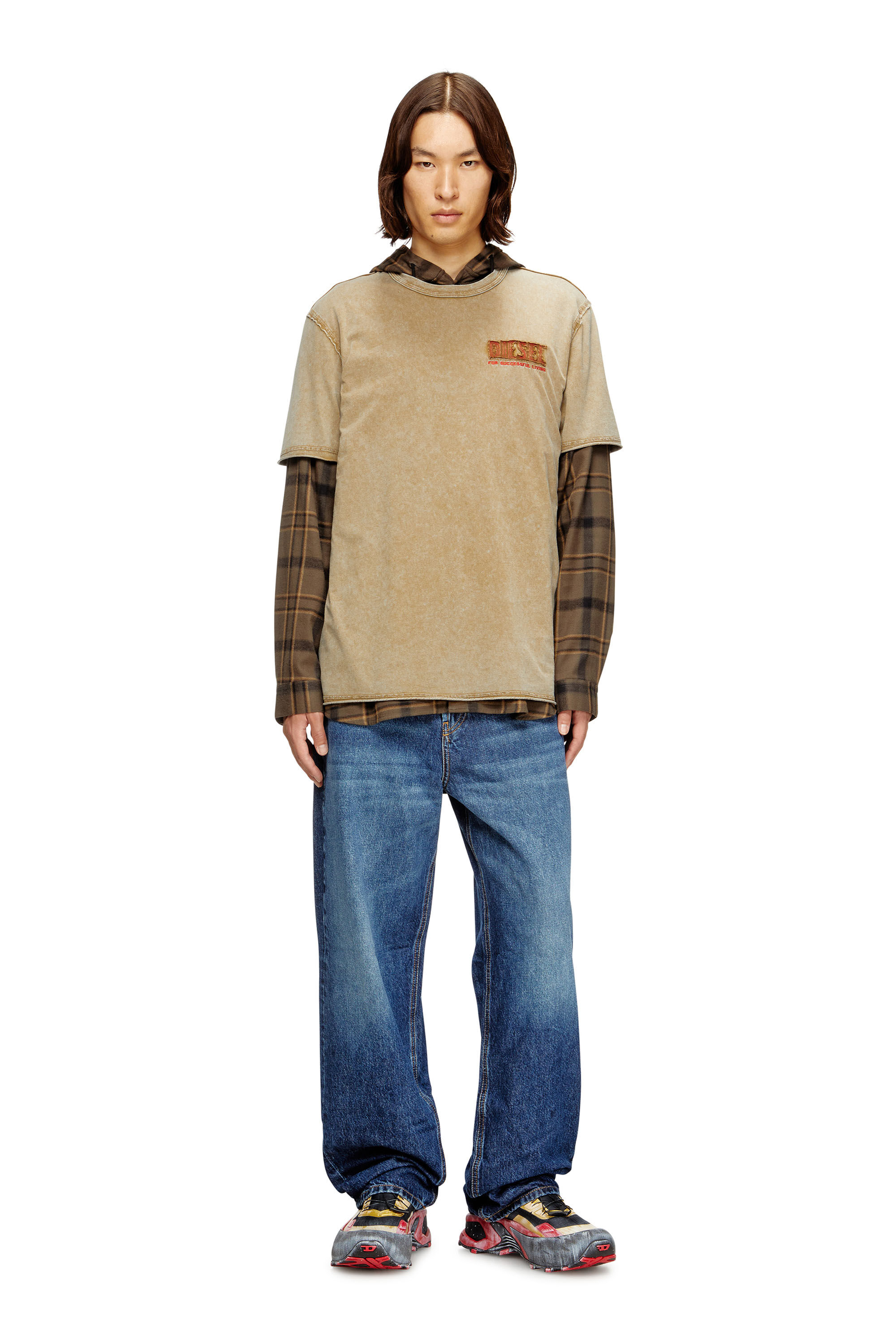 T-RAWJUST-V1 Tシャツ｜ブラウン｜メンズ｜DIESEL