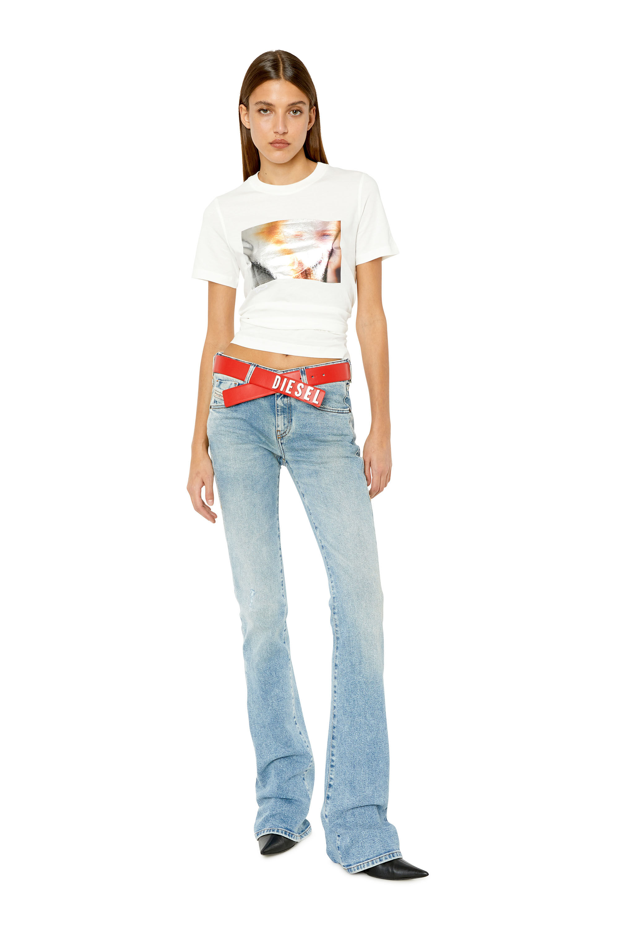 Diesel - T-REG-G3, Female's Tシャツ クルーネック フォトプリント in ホワイト - 1