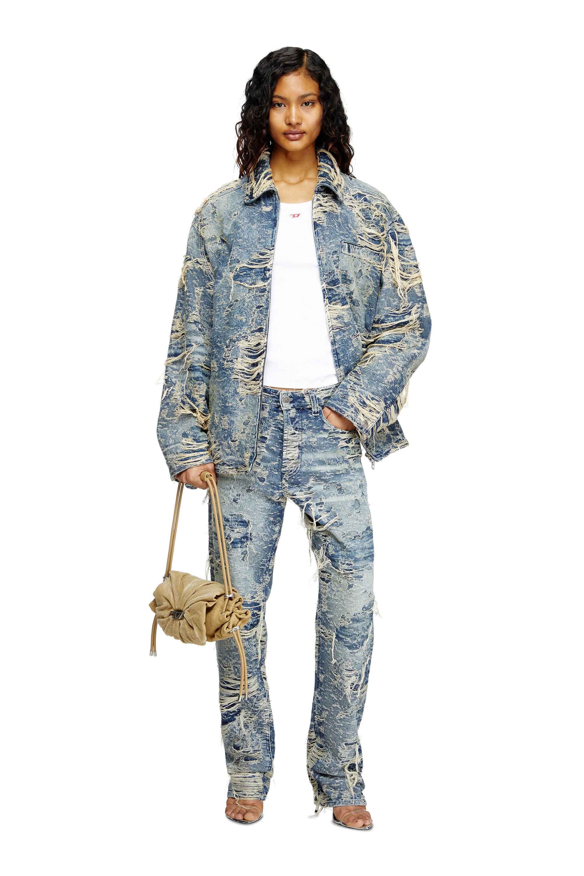 Diesel - Female's Regular Jeans 1988 D-Ark 09M04, ミディアムブルー - 1