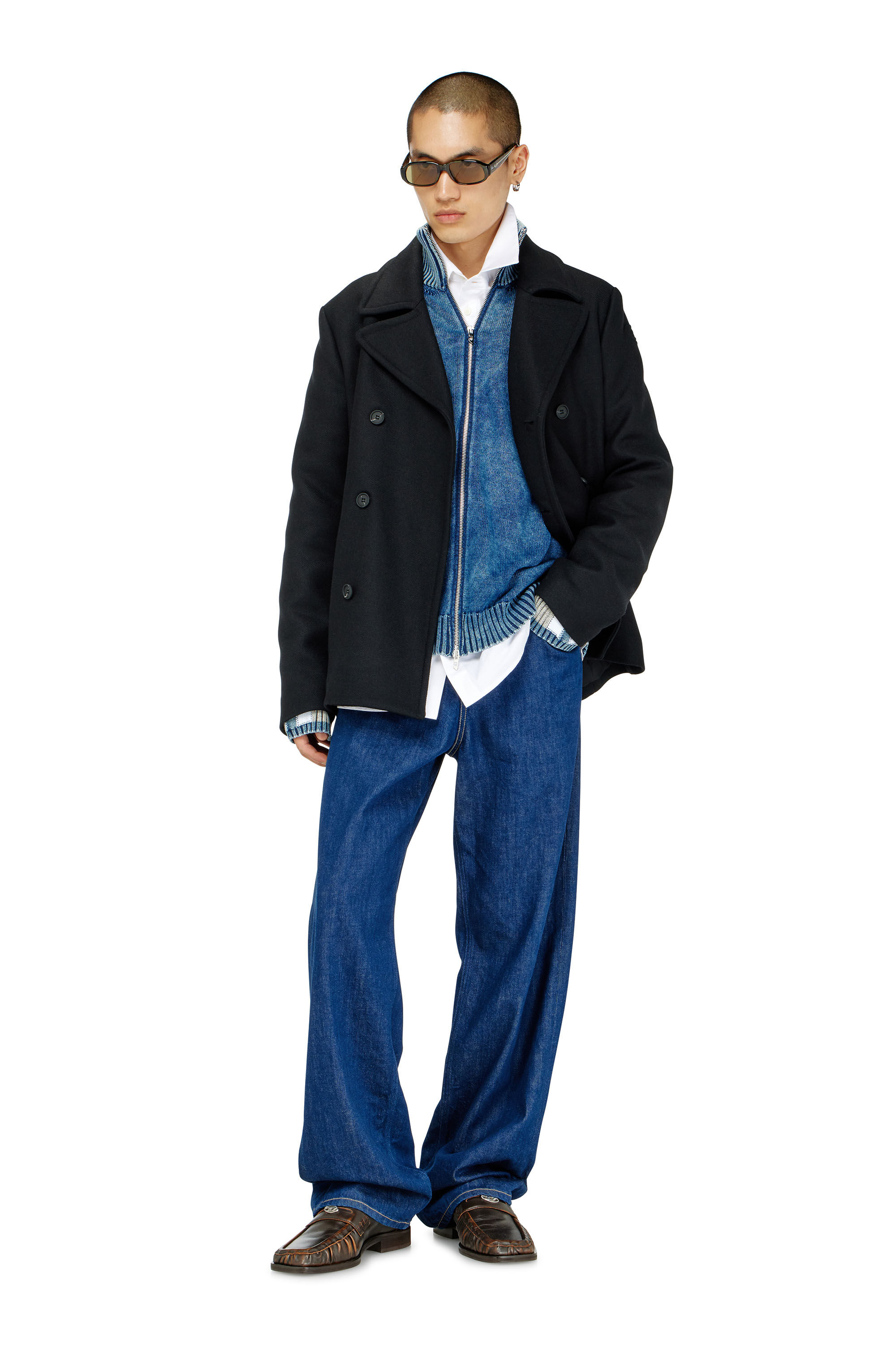 Diesel - W-HALEY-WRD, Male's ピーコート in ブラック - 1