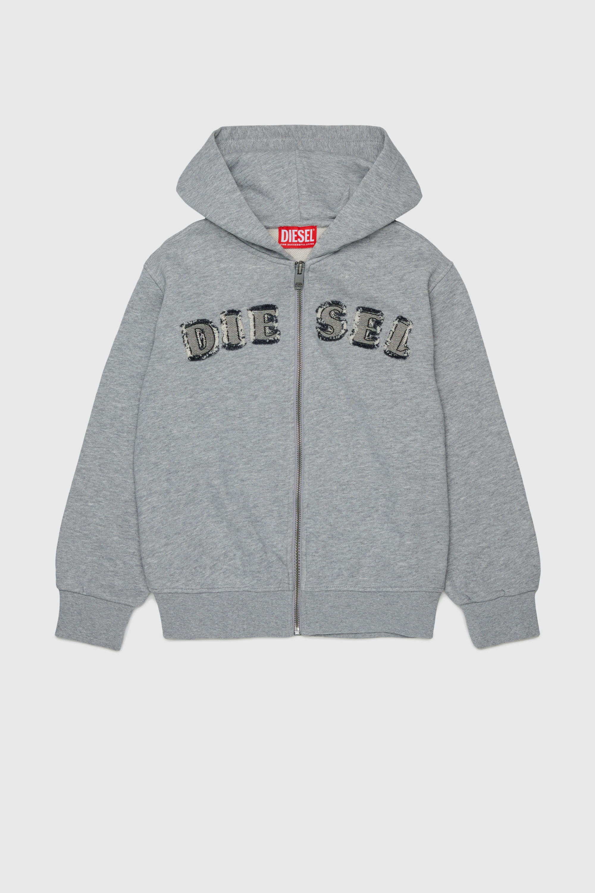 Diesel - SJEANSHOOD OVER, Male's パーカー in グレー - 1