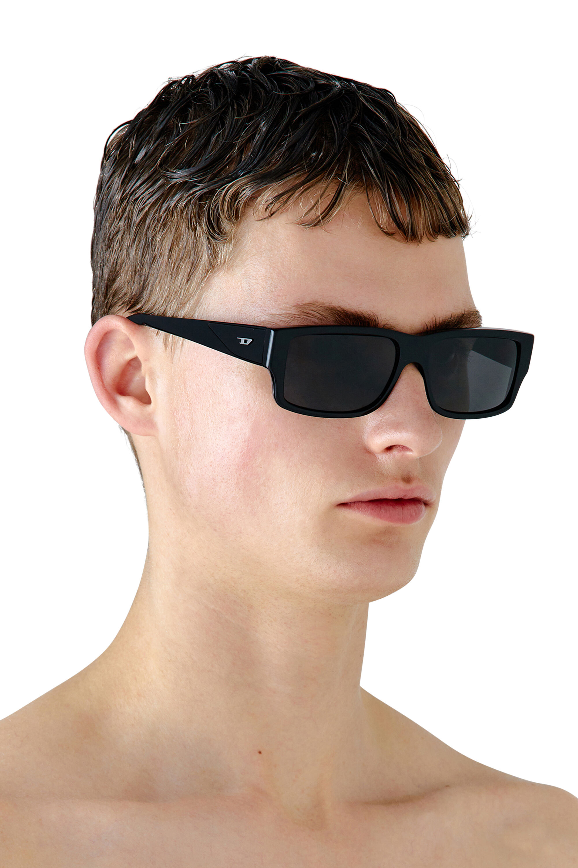0DL2003 SIZE 57 Rectangle sunglasses｜グレー｜メンズ｜DIESEL