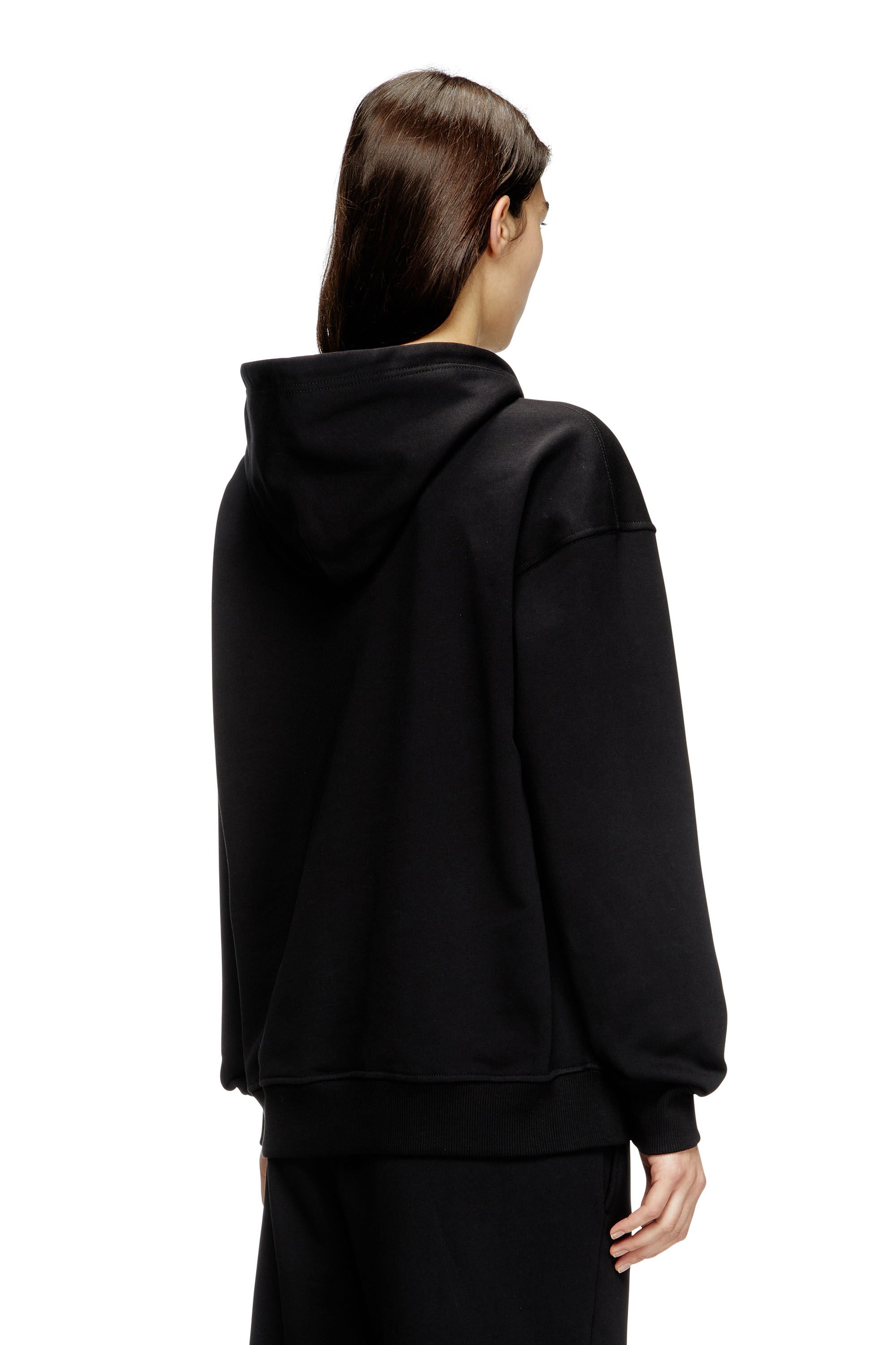 Diesel - F-BUXT-HOOD-OD, Female's Hoodie with metal-effect Oval D logo in ブラック - 4