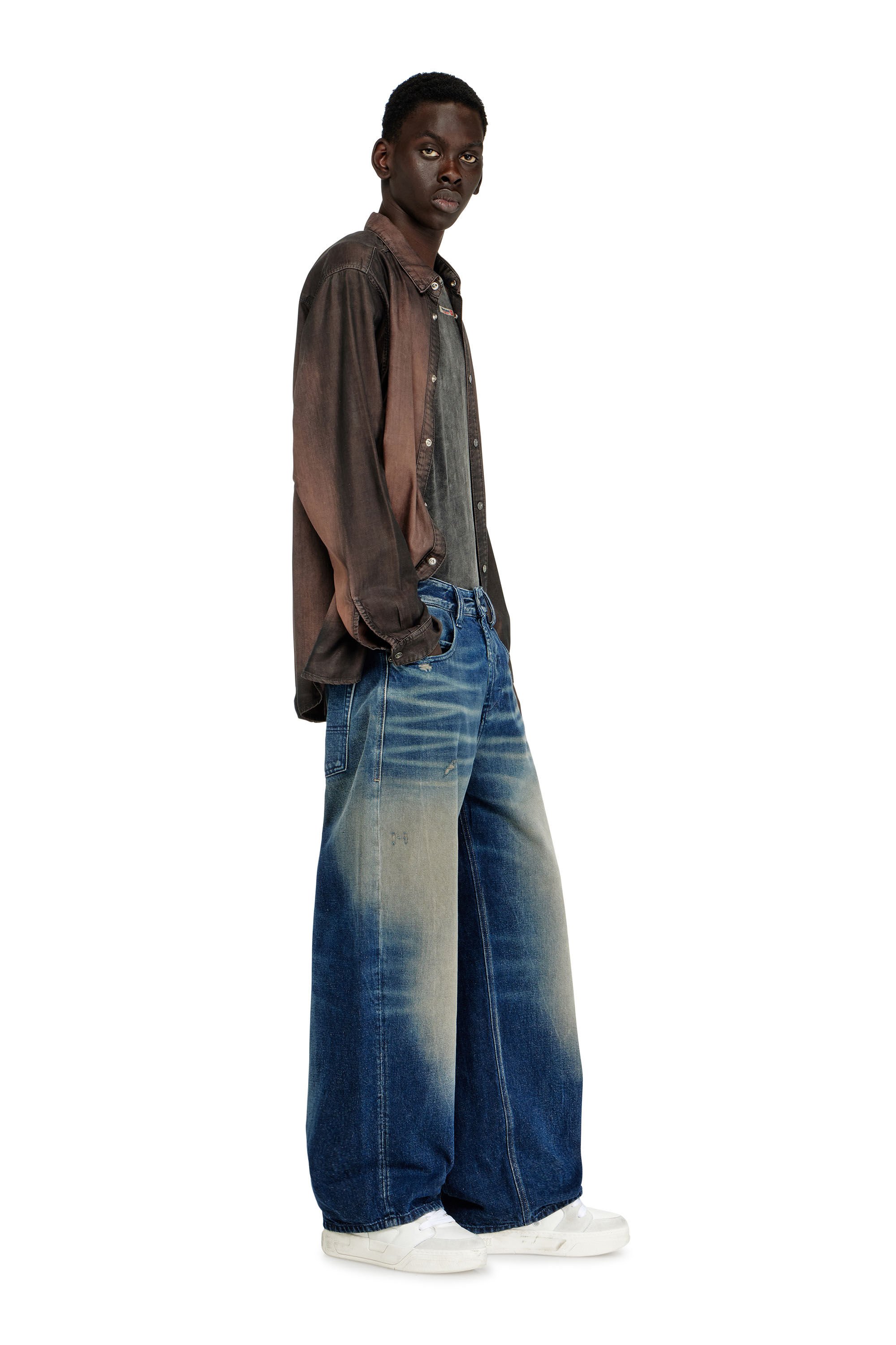 Diesel - Unisex's Relaxed Jeans 1997 D-Enim-M 007DQ, ダークブルー - 2