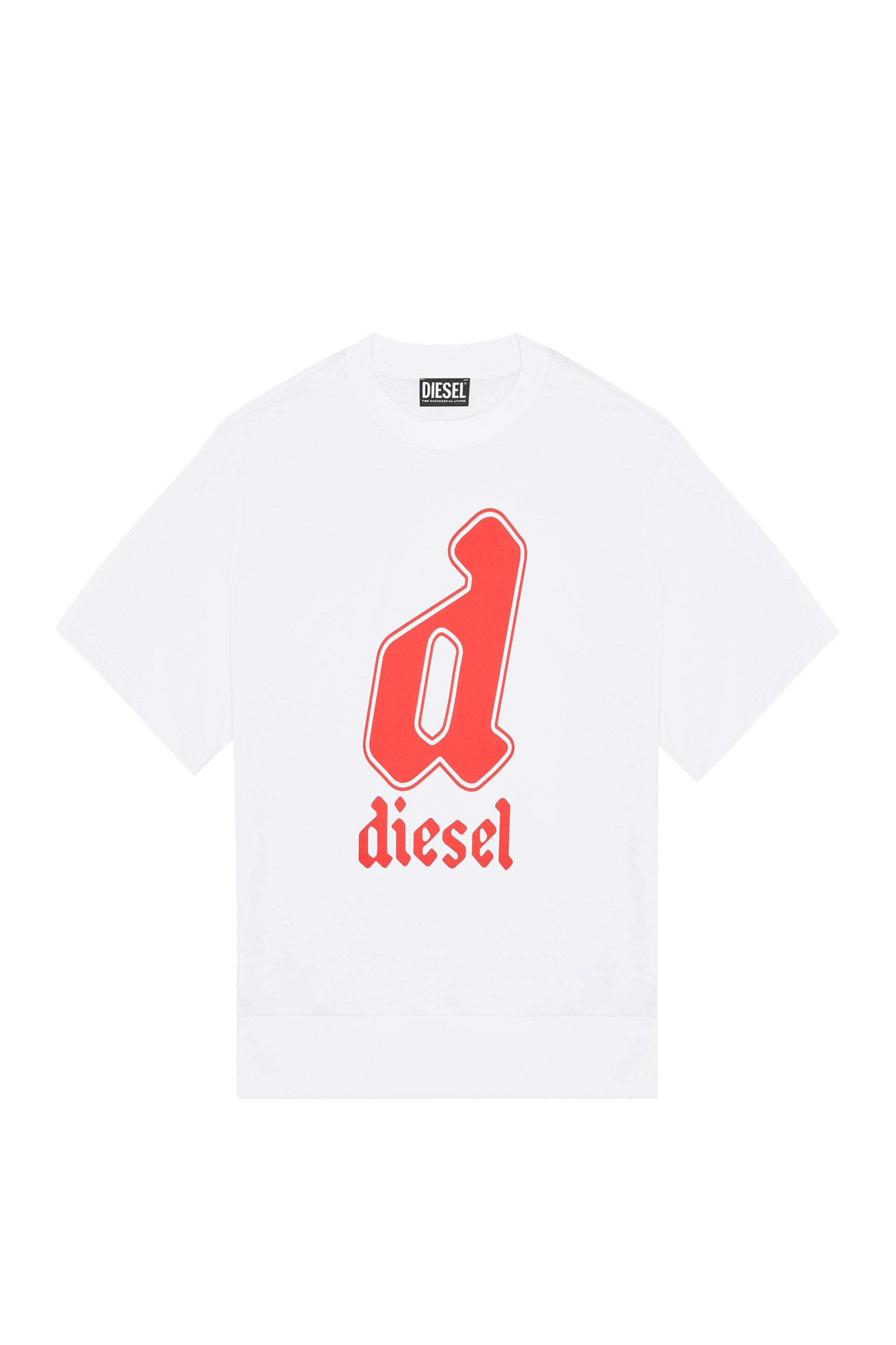 Diesel - S-COOLING-K1, Male's スウェット プルオーバー 半そで in ホワイト - 2