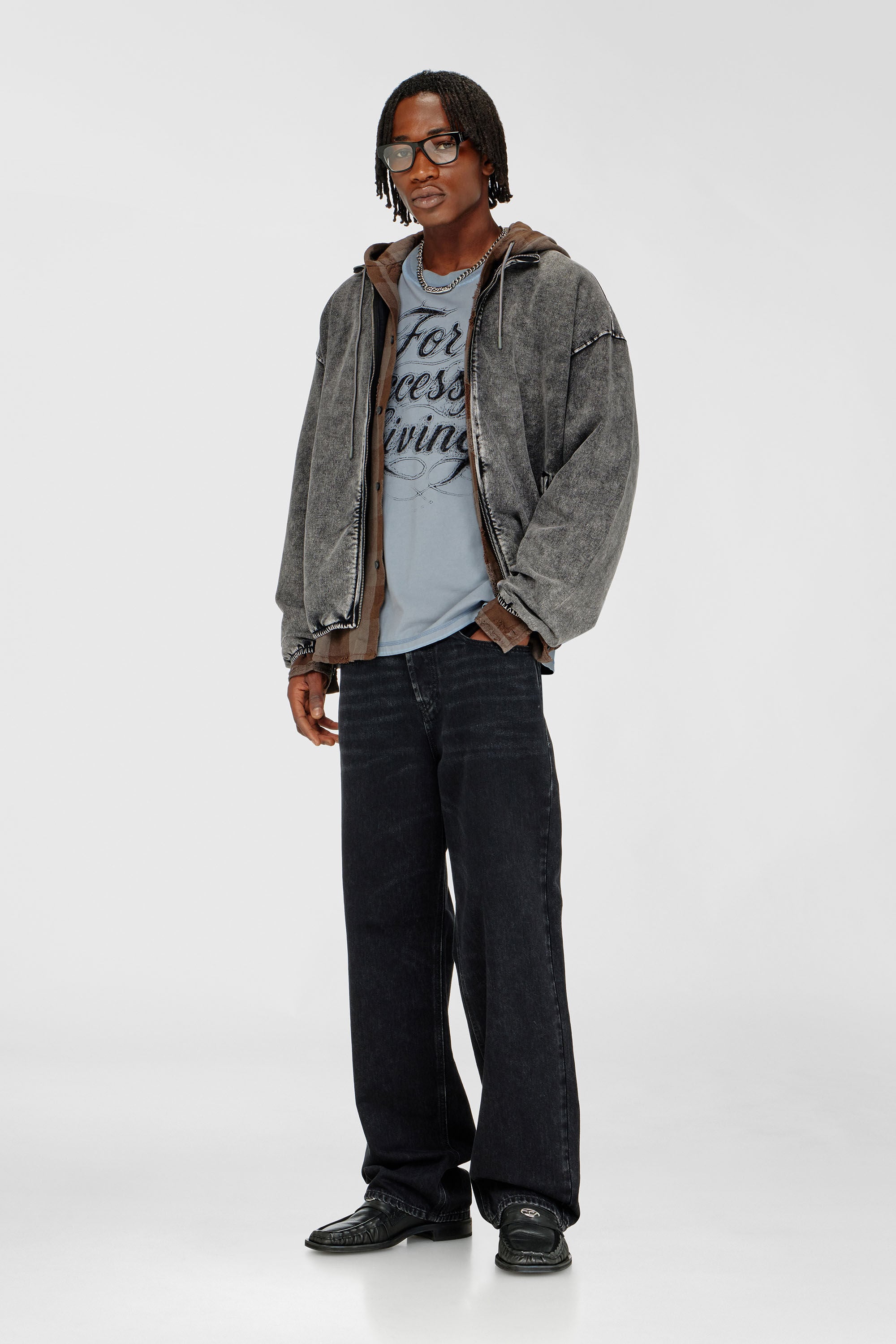 Diesel - S-CORSY, Male's スウェットジャケット in グレー - 1