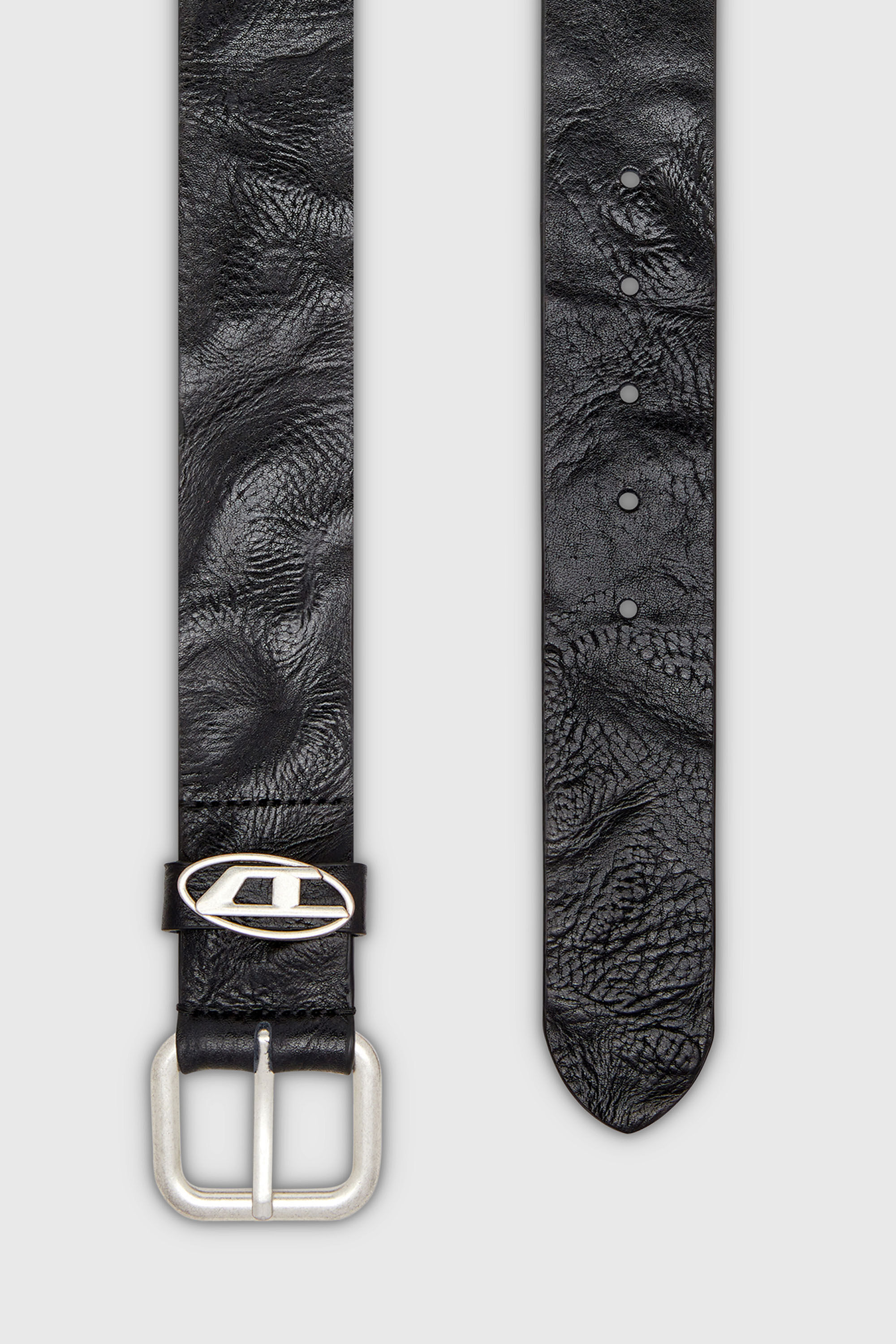 B-1DR OVAL D LOOP レザーベルト｜ブラック｜ウィメンズ｜DIESEL