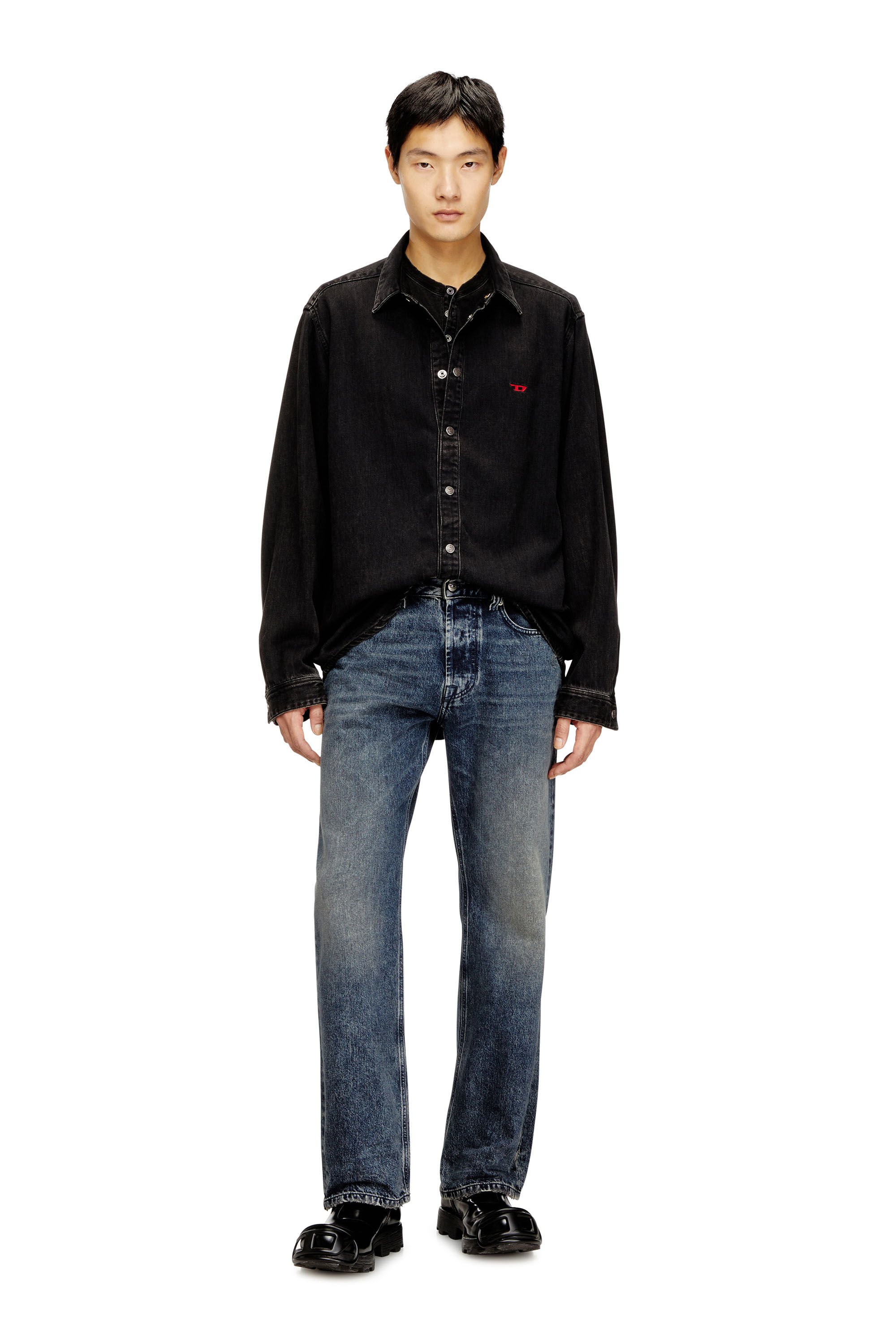 Diesel - Male's Relaxed Jeans 1980 D-Eeper 09N68, ダークブルー - 1