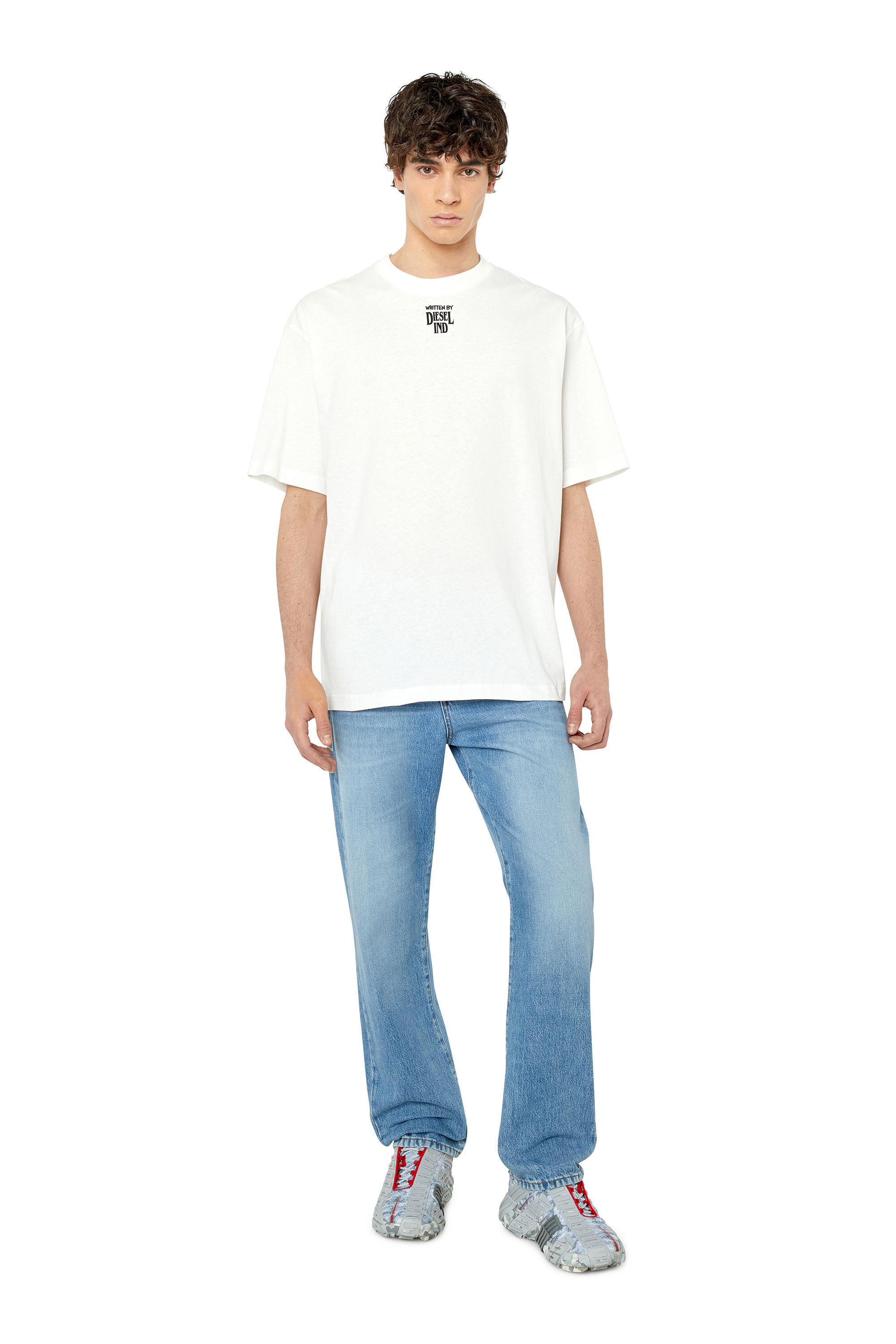Diesel - T-WASH-G3, Male's Tシャツ バックプリント in ホワイト - 1