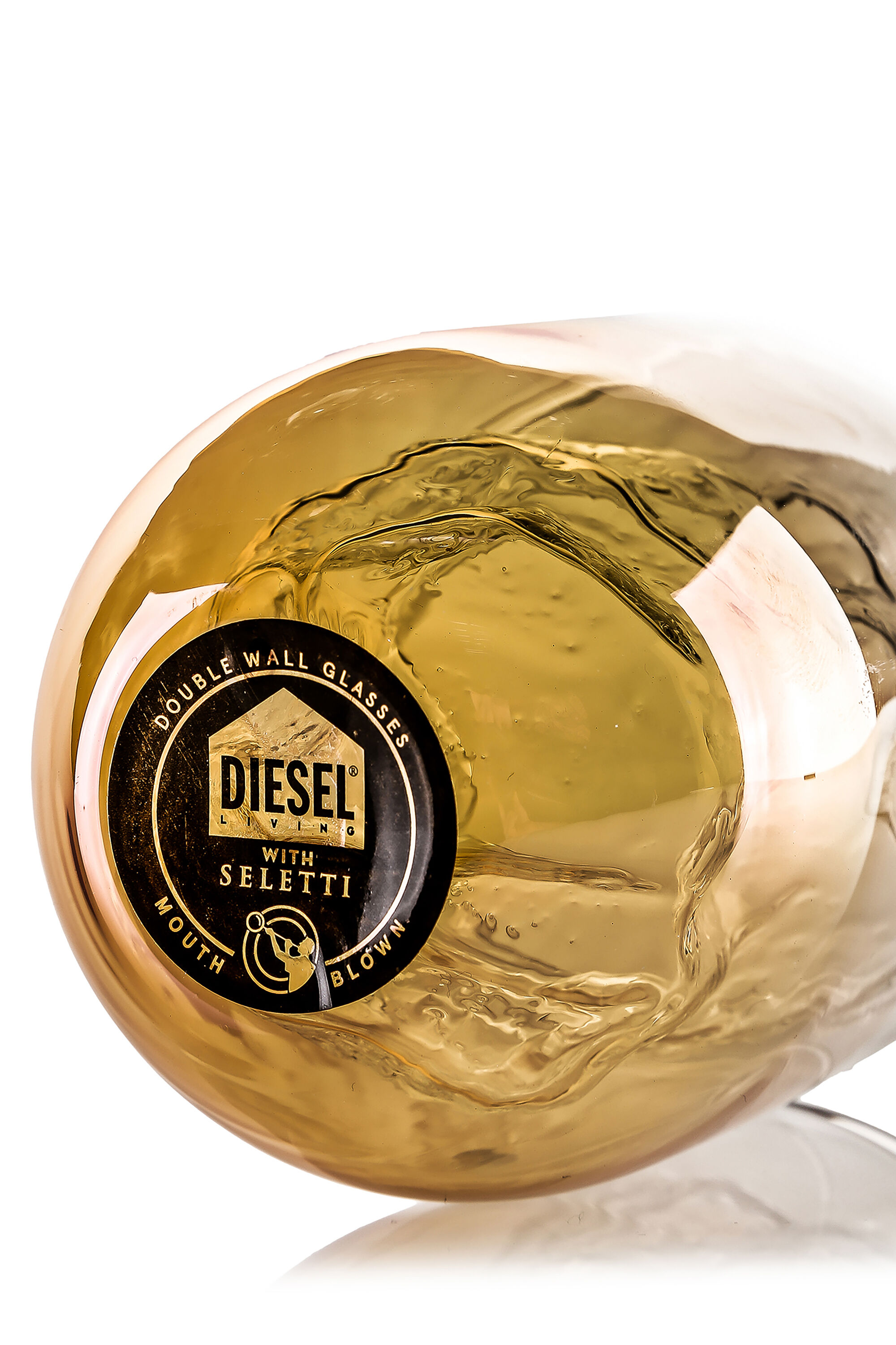 Diesel - 10935 COSMIC DINER, Unisex's Unique elegant glass, ø cm 8,5 / 3.4" in ハニー - 3