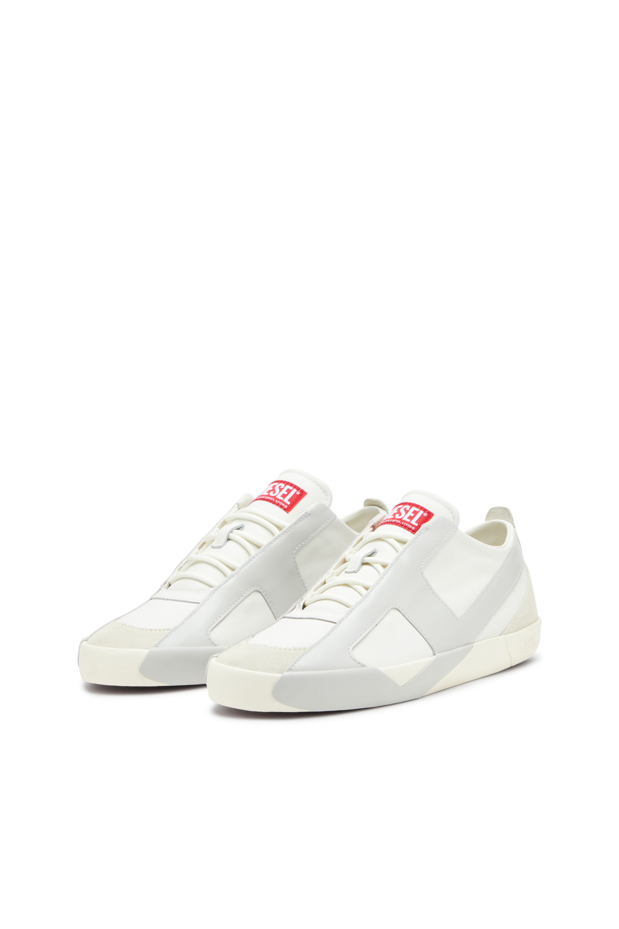 DIESEL Dケト ストレトレック シンス DKEATEA1577709J96 02 S-SLANTE-D LOW S-Slante-D-Sneakers in suede and leather with