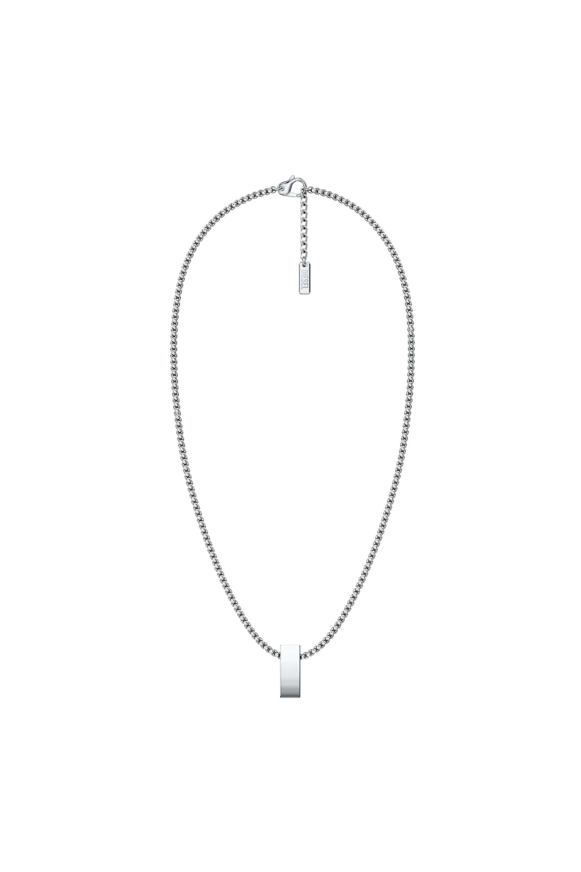 Diesel - DX1689040 JEWELLERY, Unisex's Stainless steel pendant necklace in シルバー/ブルー - 1