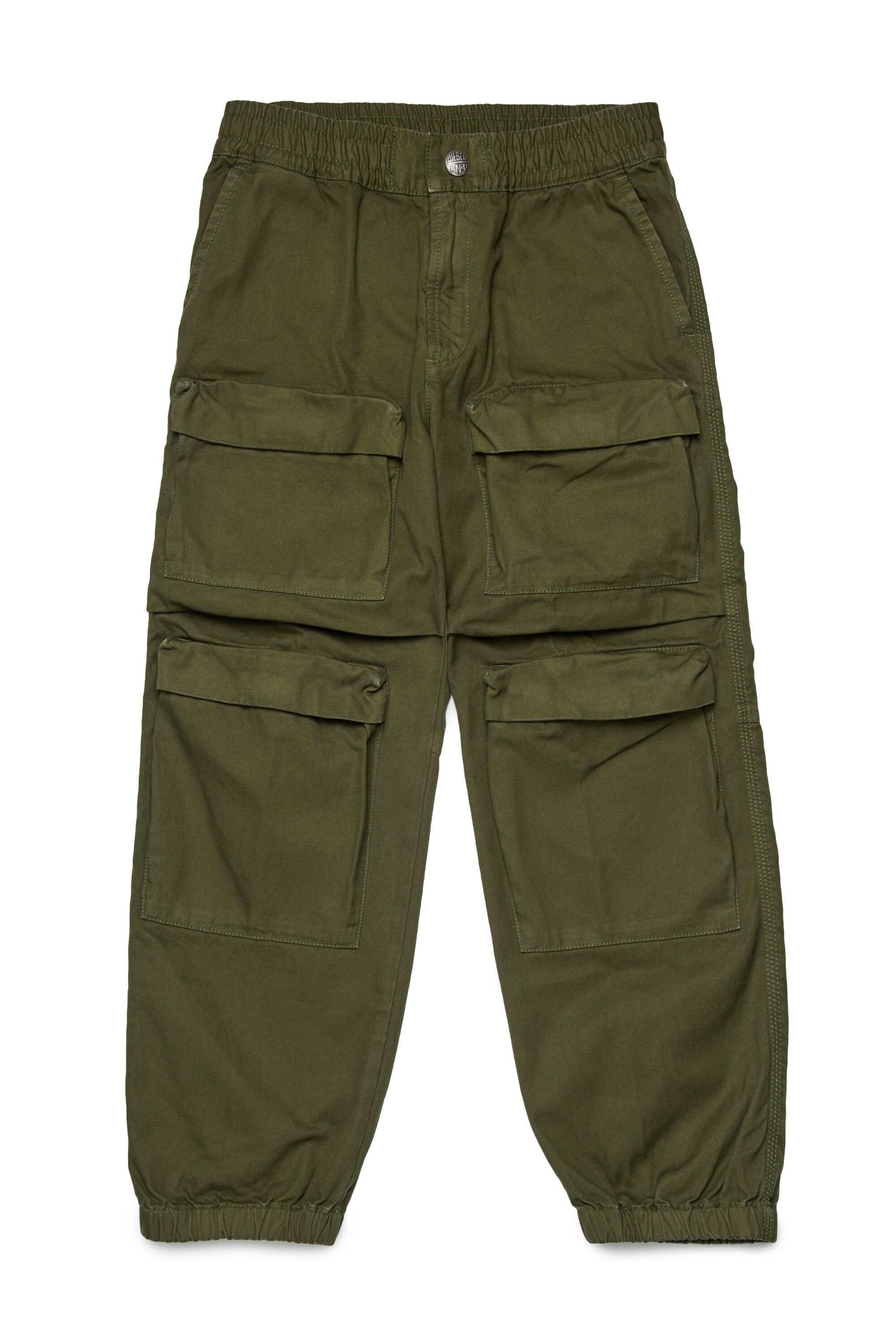 Diesel - PDANZEL, Unisex's Cotton cargo pants with multiple pockets in グリーン - 1