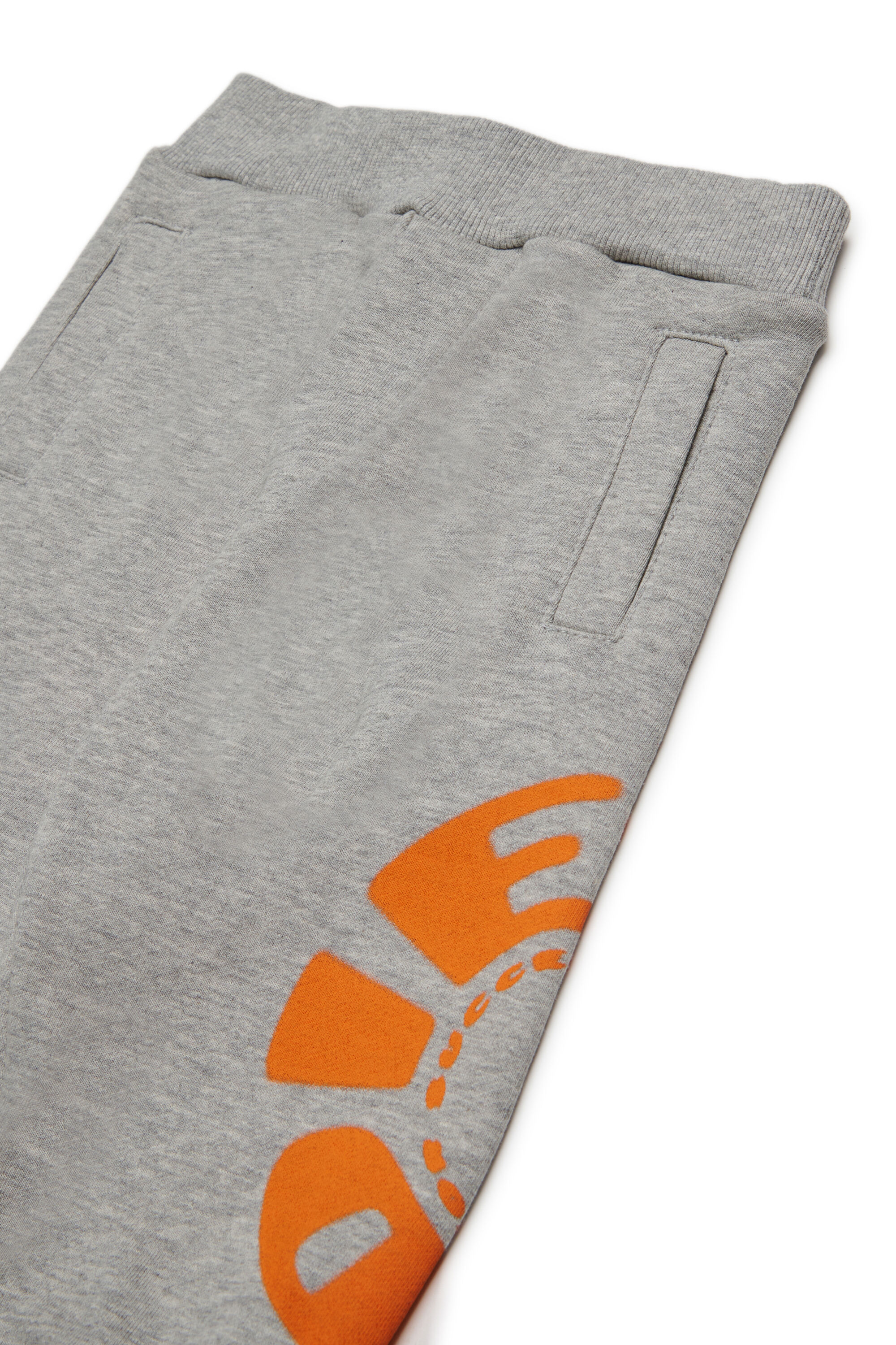 Diesel - PRAVONB, Male's Cotton pants with printed logo in グレー - 3