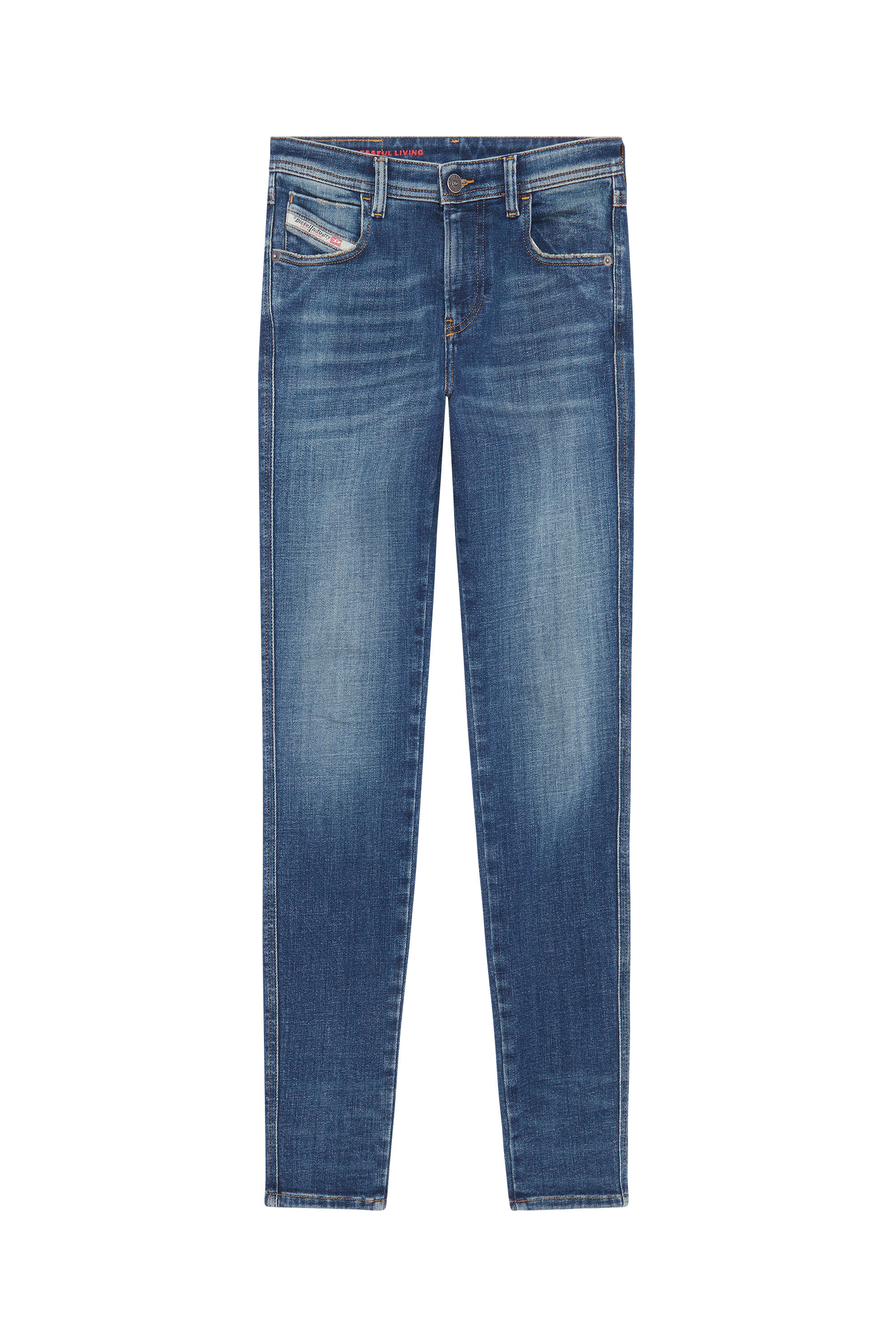Diesel - 2015 BABHILA 09D99 Skinny Jeans, ミディアムブルー - Image 2