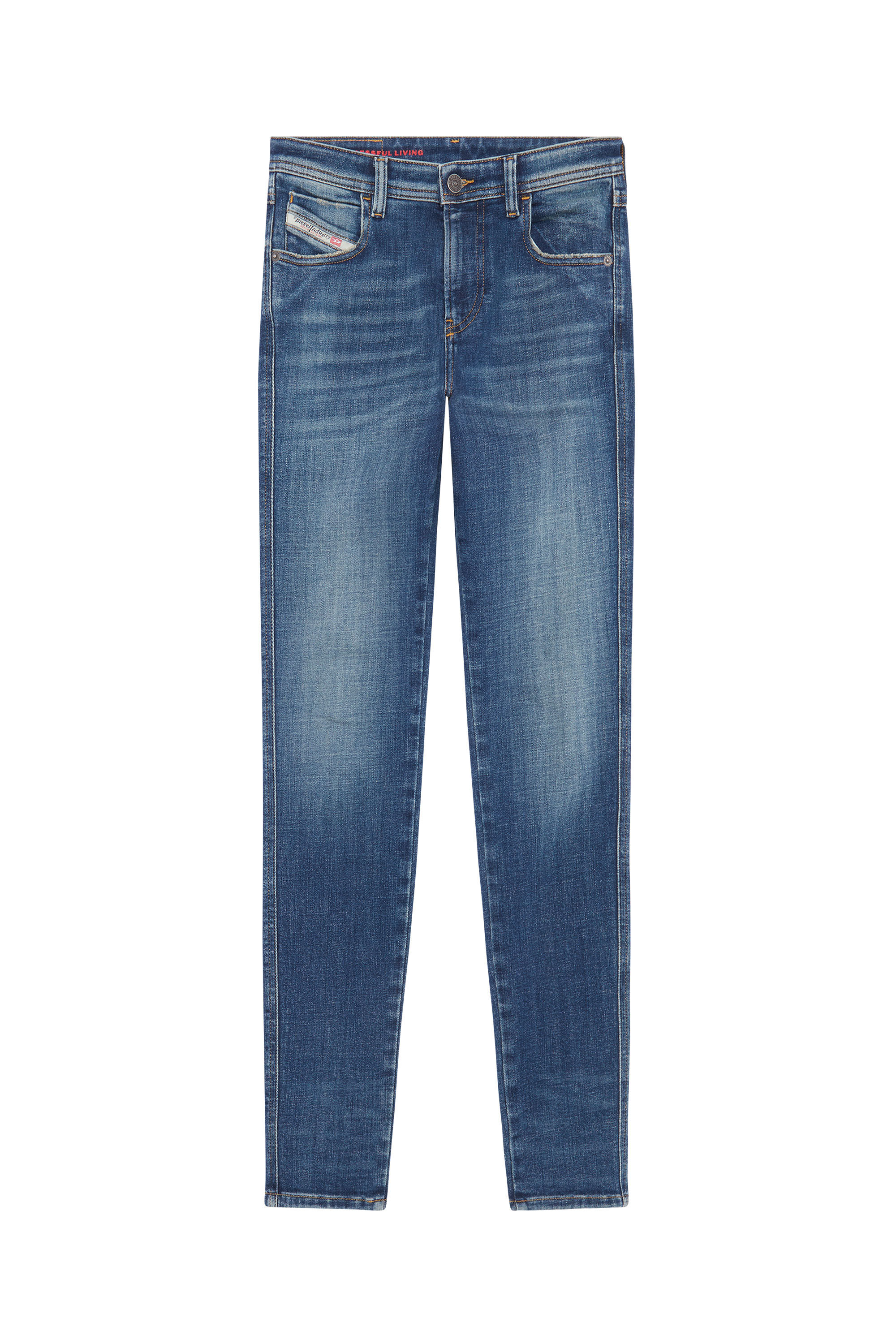 Diesel - Skinny Jeans 2015 Babhila 09D99, Female's スキニー Jeans - 2015 Babhila in ミディアムブルー - 2
