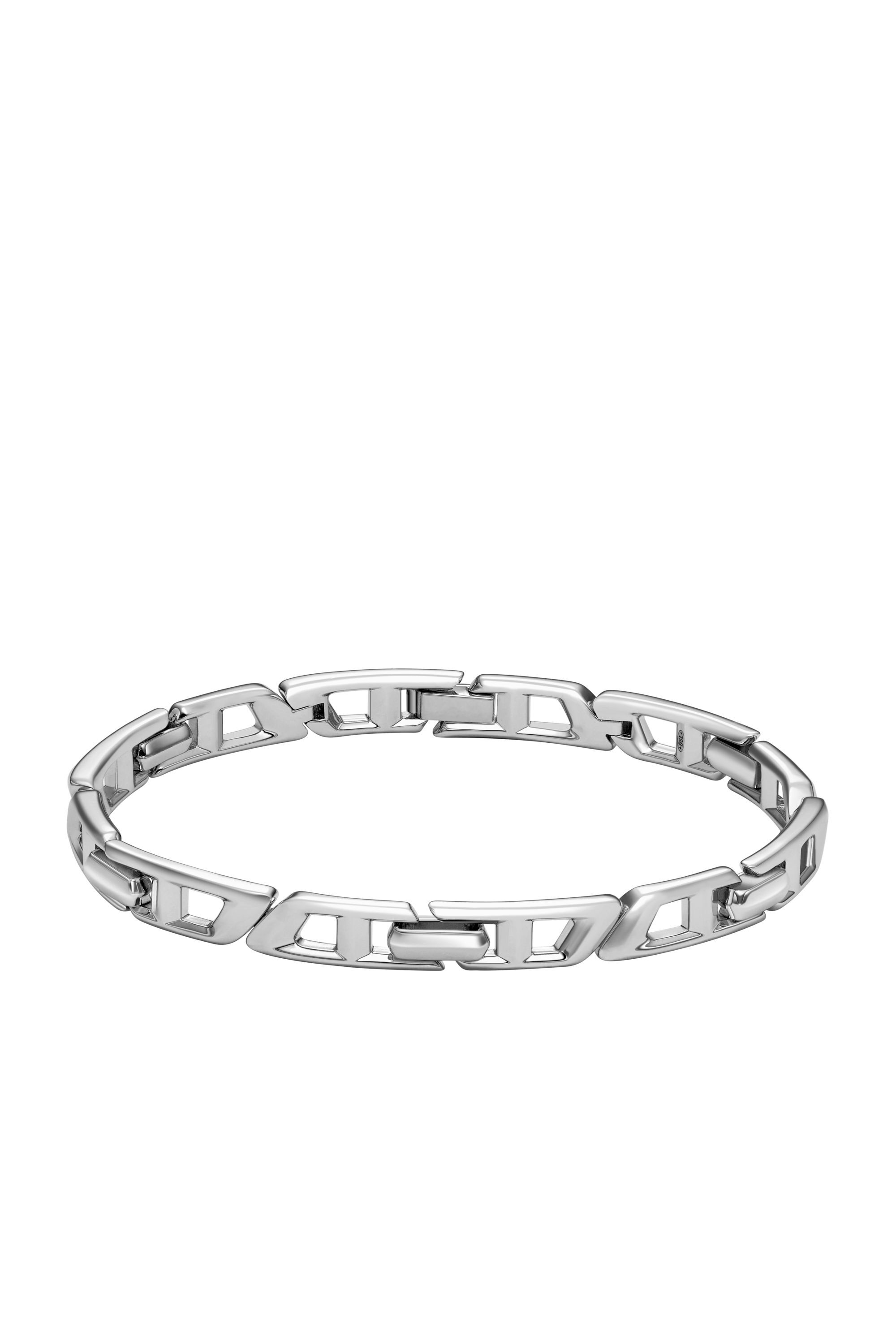Diesel - DL1350040 STERLING SILVER JEWEL, Unisex's Sterling Silver D Logo Link Bracelet in シルバー - 1