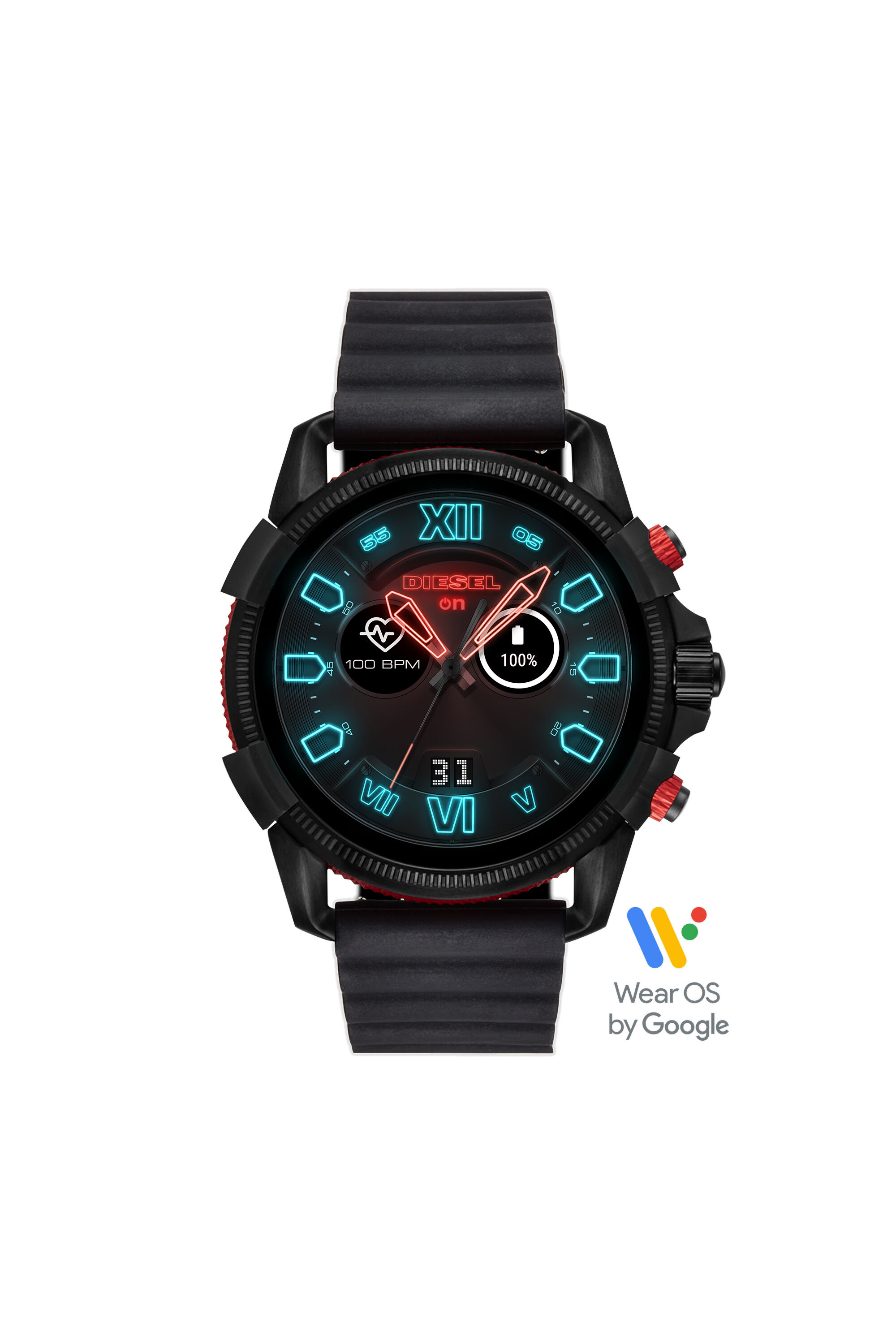 Diesel - DT2010, Male's Full Guard 2.5 smartwatch black silicone in ブラック - 1
