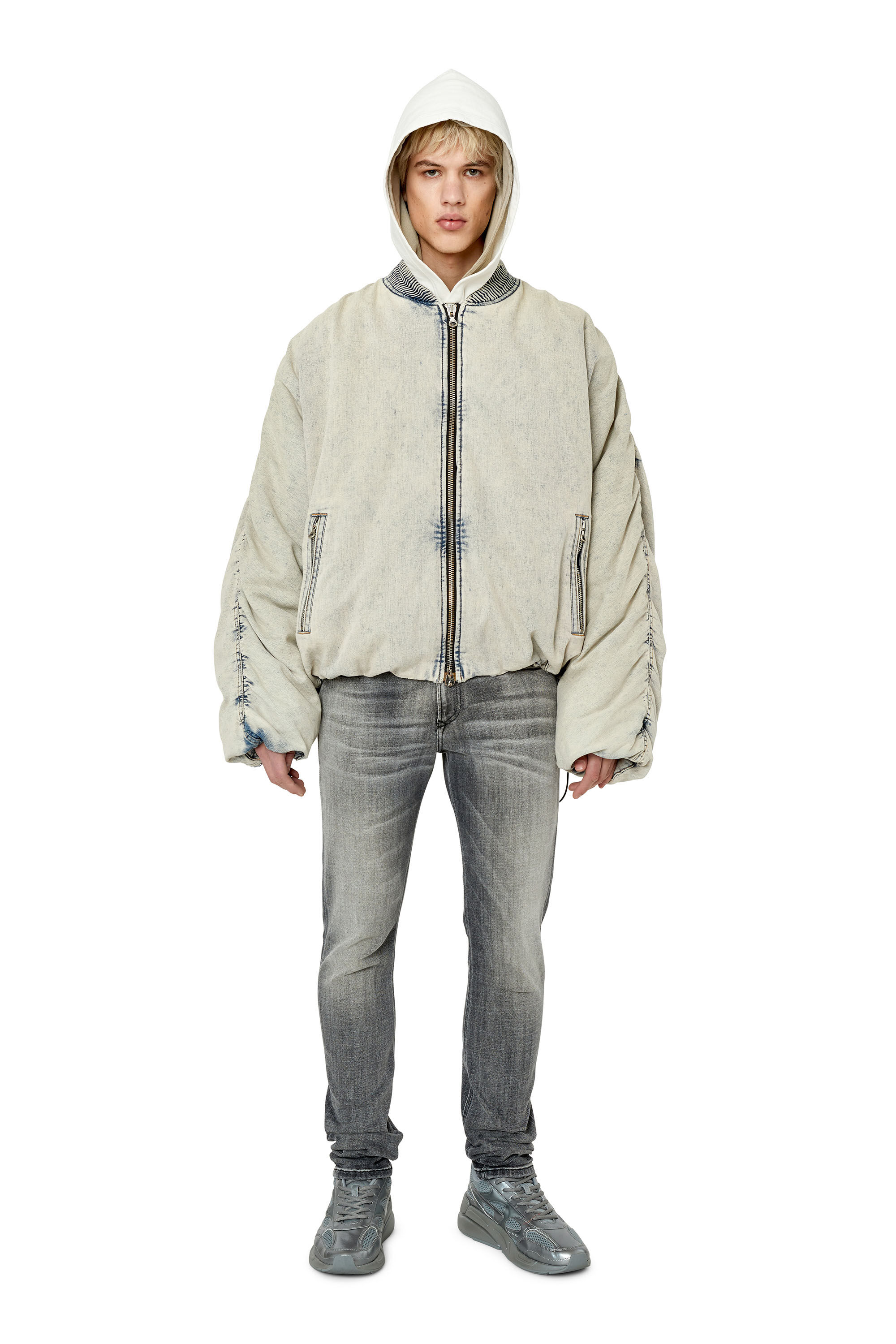 Diesel - Male's Skinny Jeans 1979 Sleenker 09E71, ブラック/ダークグレー - 1