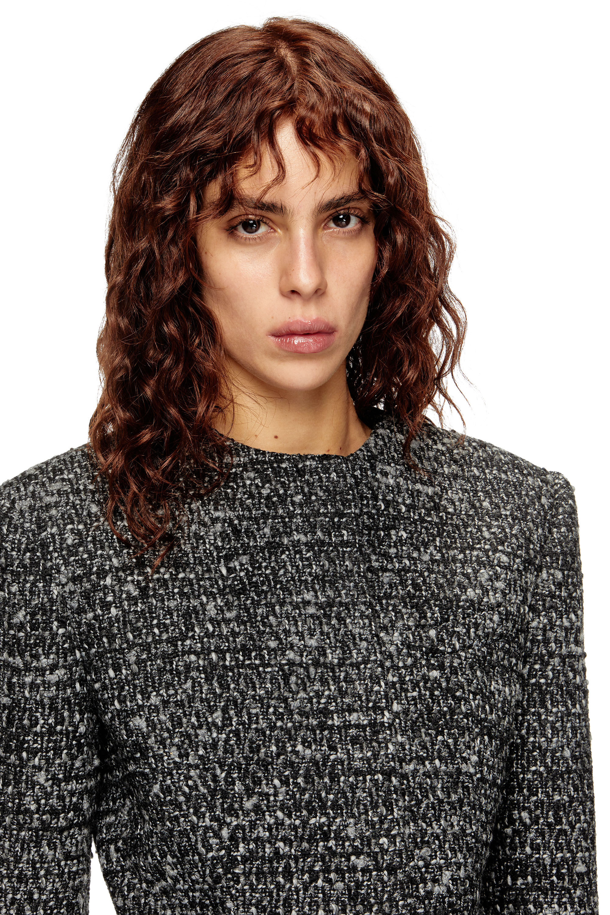 G-CROP-G Cropped jacket in bouclé fabric｜ブラック｜ウィメンズ｜DIESEL