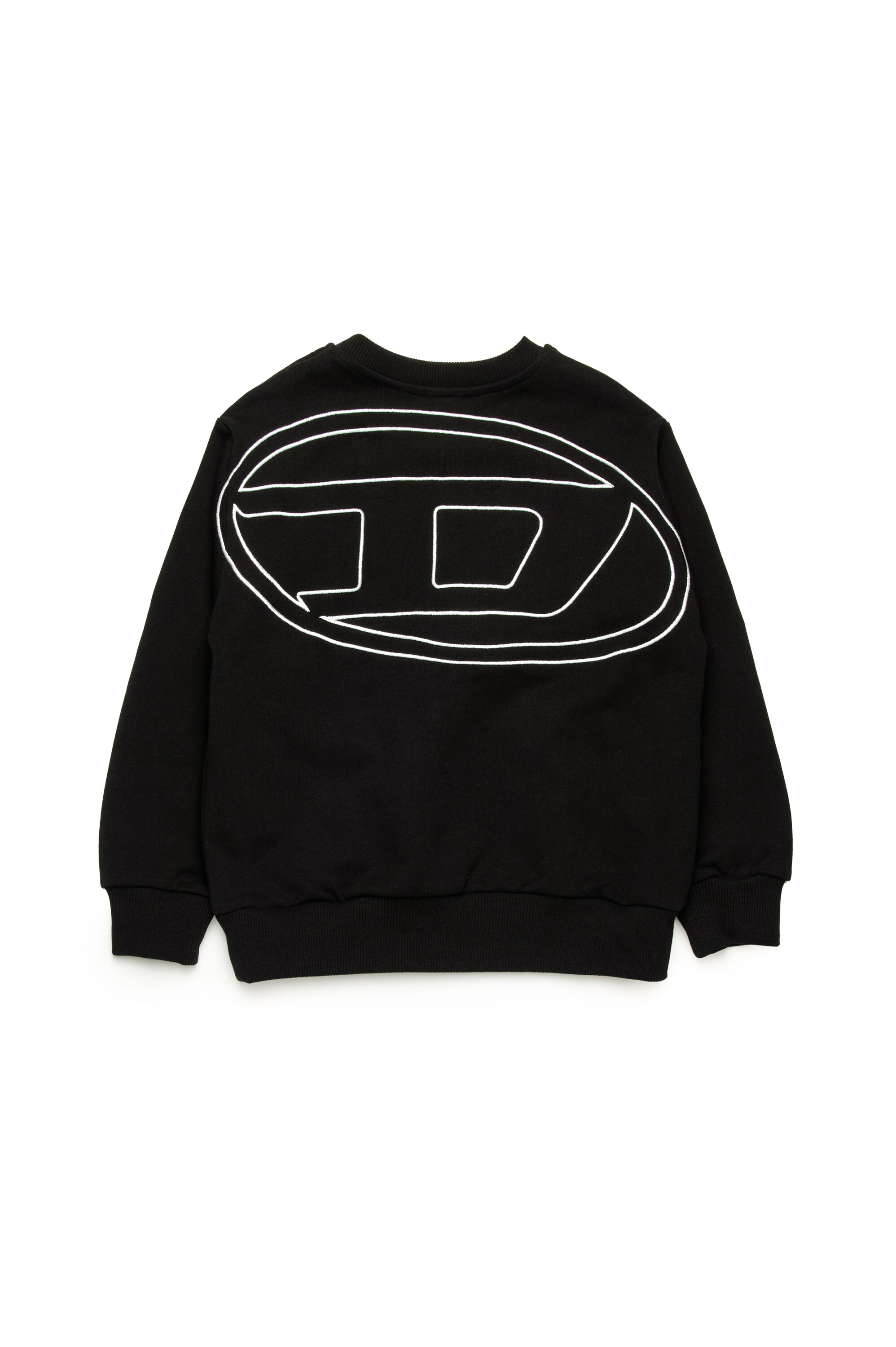 Diesel - SROBMEGOVALD OVER, Male's Sweatshirt with mega Oval D embroidery in ブラック - 2