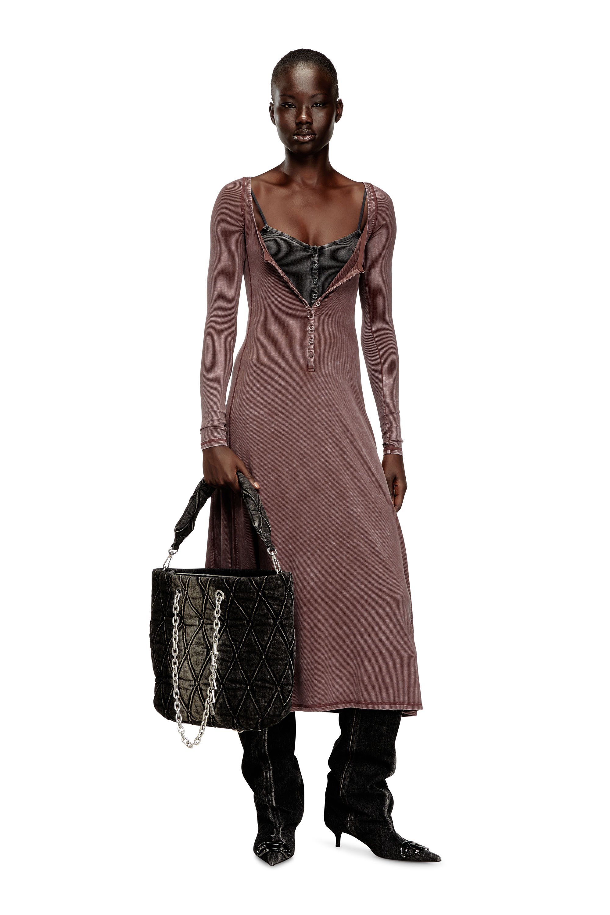 Diesel - CHARM-D SHOPPER M, Female's ショッパーバッグ M in ブラック - 1