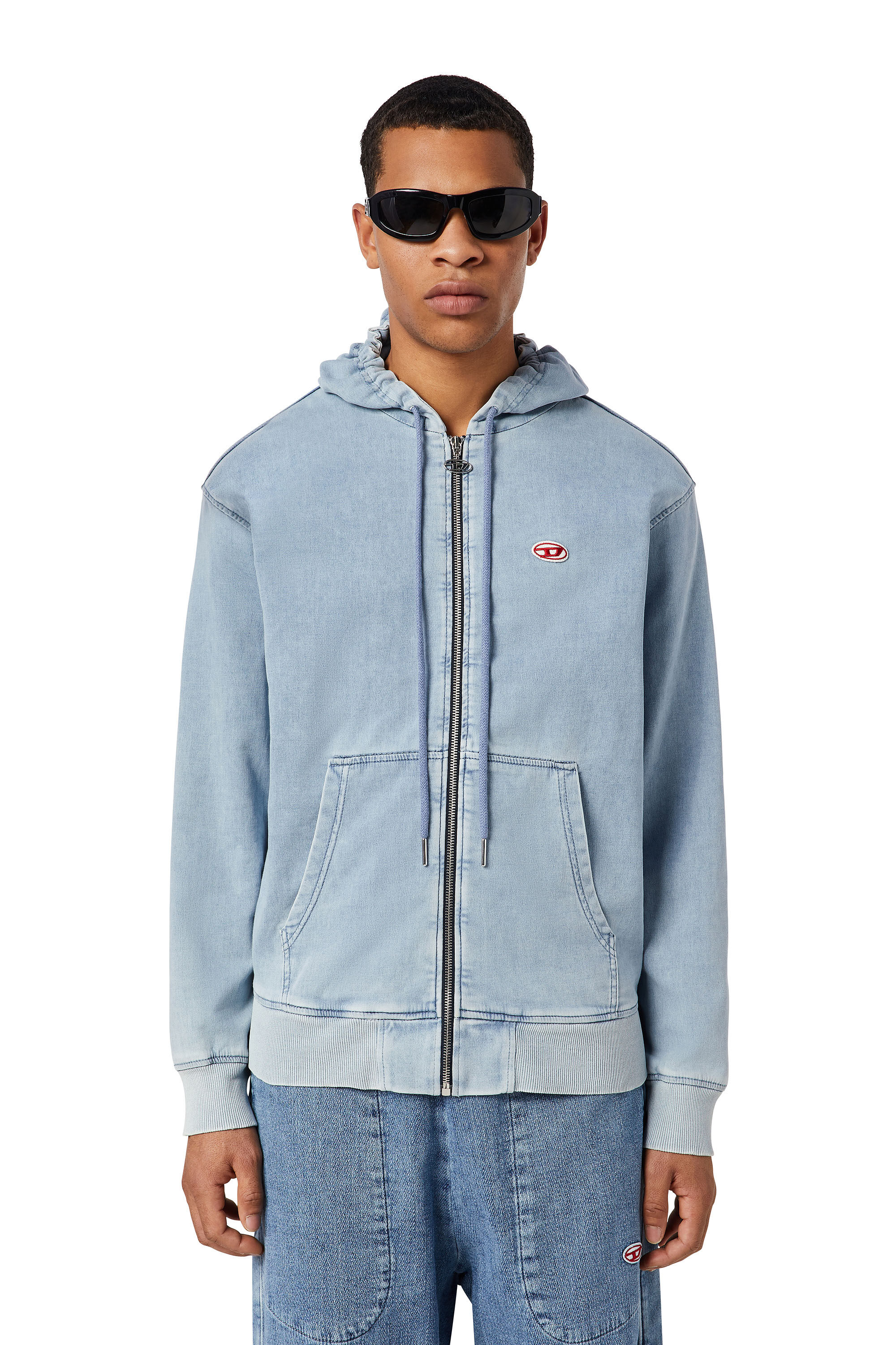 Diesel - D-GIR TRACK DENIM HOODIE,  - Image 3