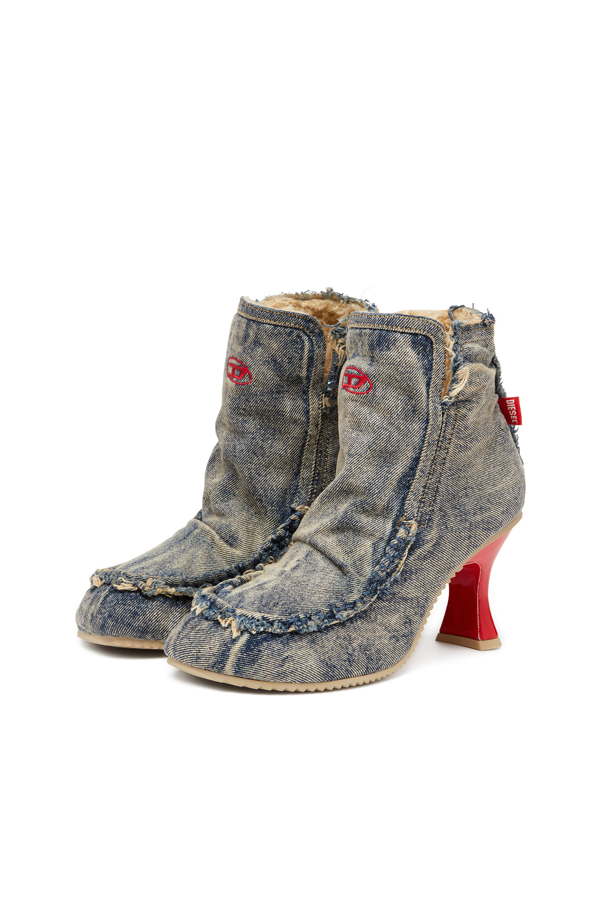 Diesel - D-WOODSTOCK HEEL AB, Female's アンクルブーツ in ブルー - 9